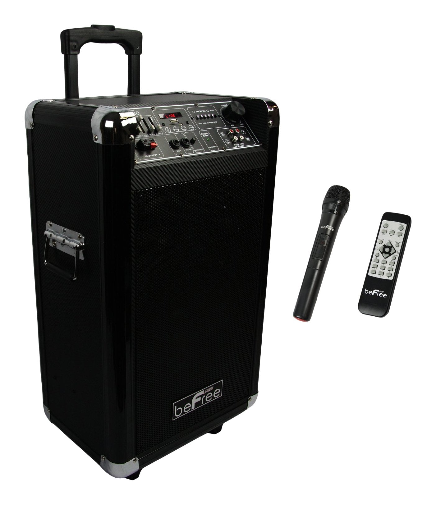 Befree Sound Sleek 10 Inch Professional Portable Bluetooth Pa Speaker With Remote Control, Microphone, Fm Radio, Sd And Usb Inpu