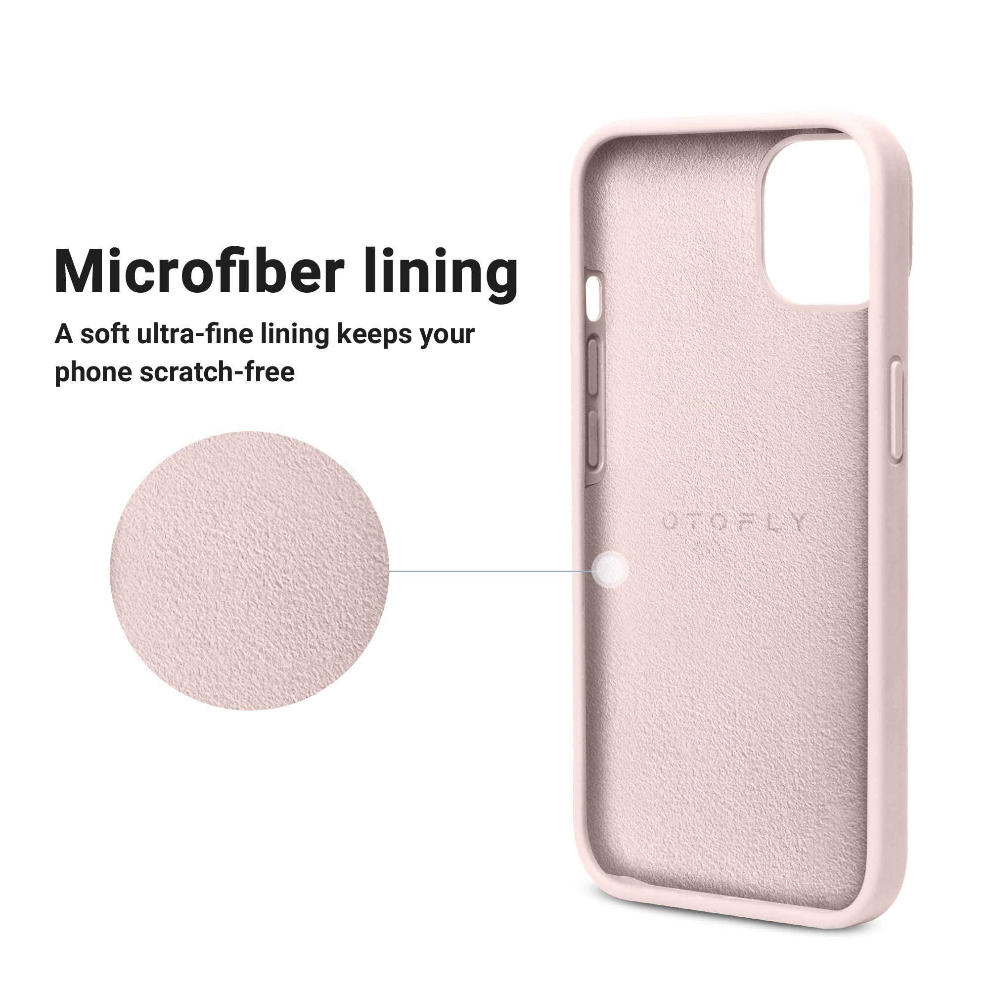 Otofly Designed For Iphone 14 Case, Silicone Shockproof Slim Thin Phone Case For Iphone 14 6.1 Inch (Chalk Pink)