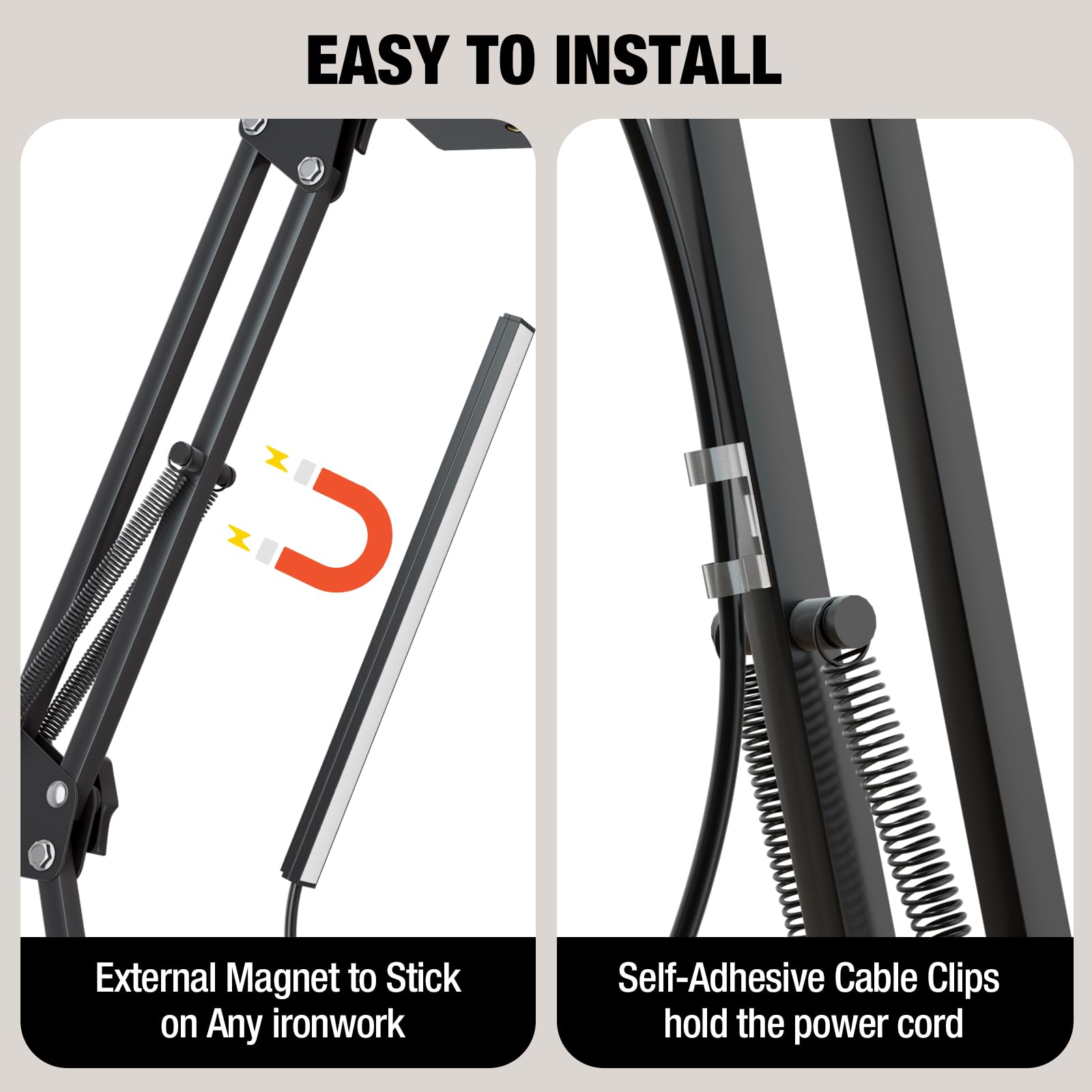 Overhead Phone Mount, Articulating Arm Cell Phone Holder With Usb Led Light, Flexible Phone Stand For Live Streaming,Video Recor