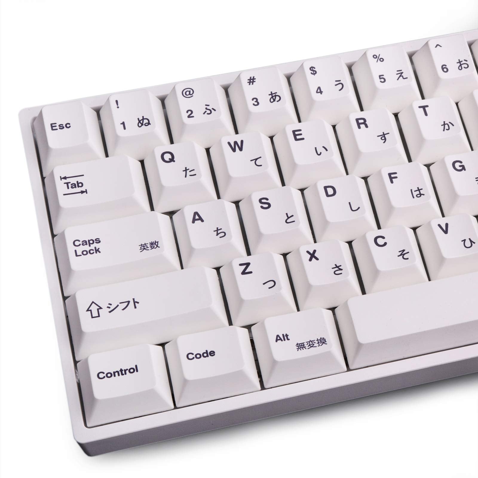 Gliging 135 Keys Pbt Japanese Keycaps Cherry Profile Dye Sub White Theme Minimalist Style Suitable For Mechanical Keyboard