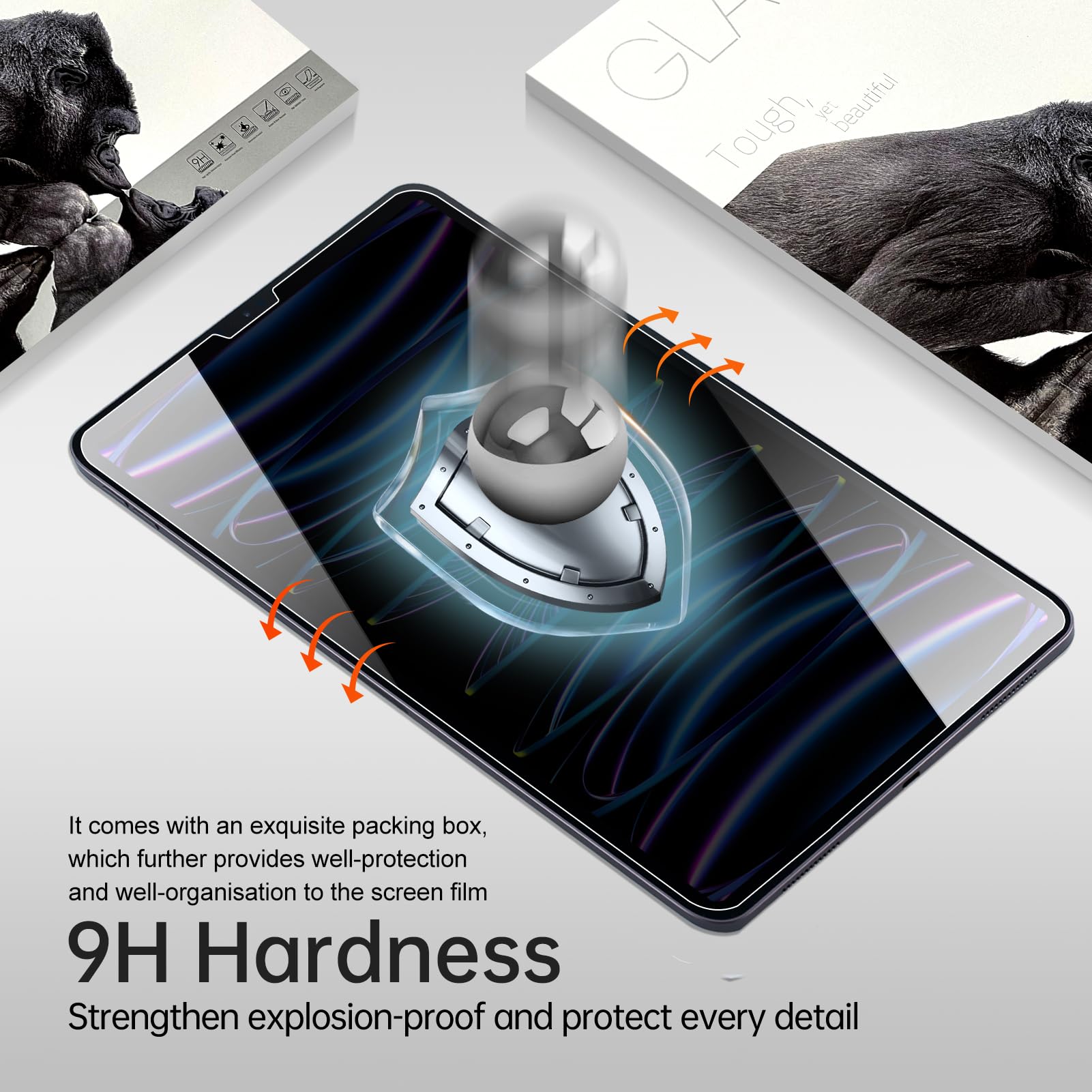 Privacy Screen Film Protector For Ipad Pro 11 Inch 2022&2021&2020&2018 (4Th/3Rd/2Nd Gen), Scratch Resistant 9H Hardness Ipad Pro