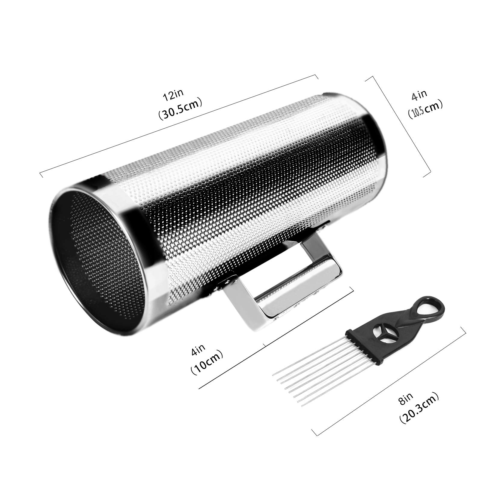 Eastrock Guiro Stainless Steel Guiro Shaker 12'' 4'' Percussion Instrument With Scraper,Professional Band Accompaniment Sand Ham