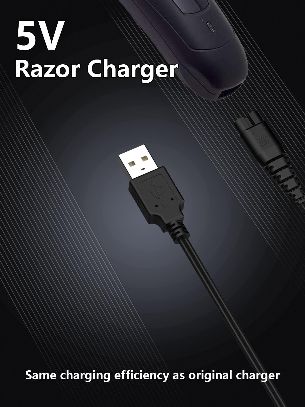 Usb Charger Cord For Hatteker Cordless Pro Hair Clippers Beard Trimmer Rfc 588 Rfc 598 Rfc 690 Rfc 692 Rfc 696 Rscx 7568 Rscx 95