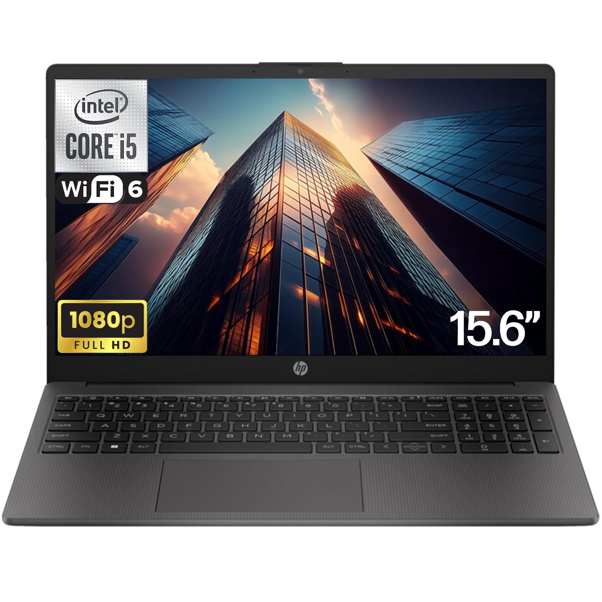 HP 250 G10 Business Laptop 15.6 FHD Display, Intel Core i5-1334U (Beats AMD Ryzen 5 7530U) 16GB RAM, 512GB PCIe SSD for Home, St