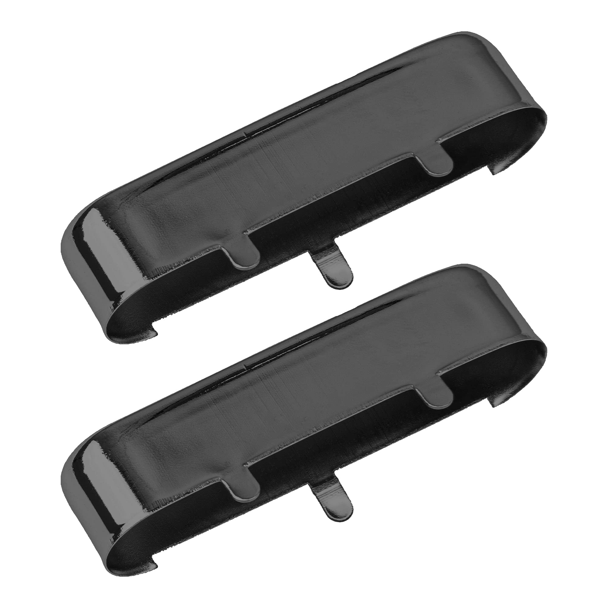 2Pcs Yootones Guitar Neck Pickup Cover Compatible With Tl Tele Telecaster Style Electric Guitar (Black)