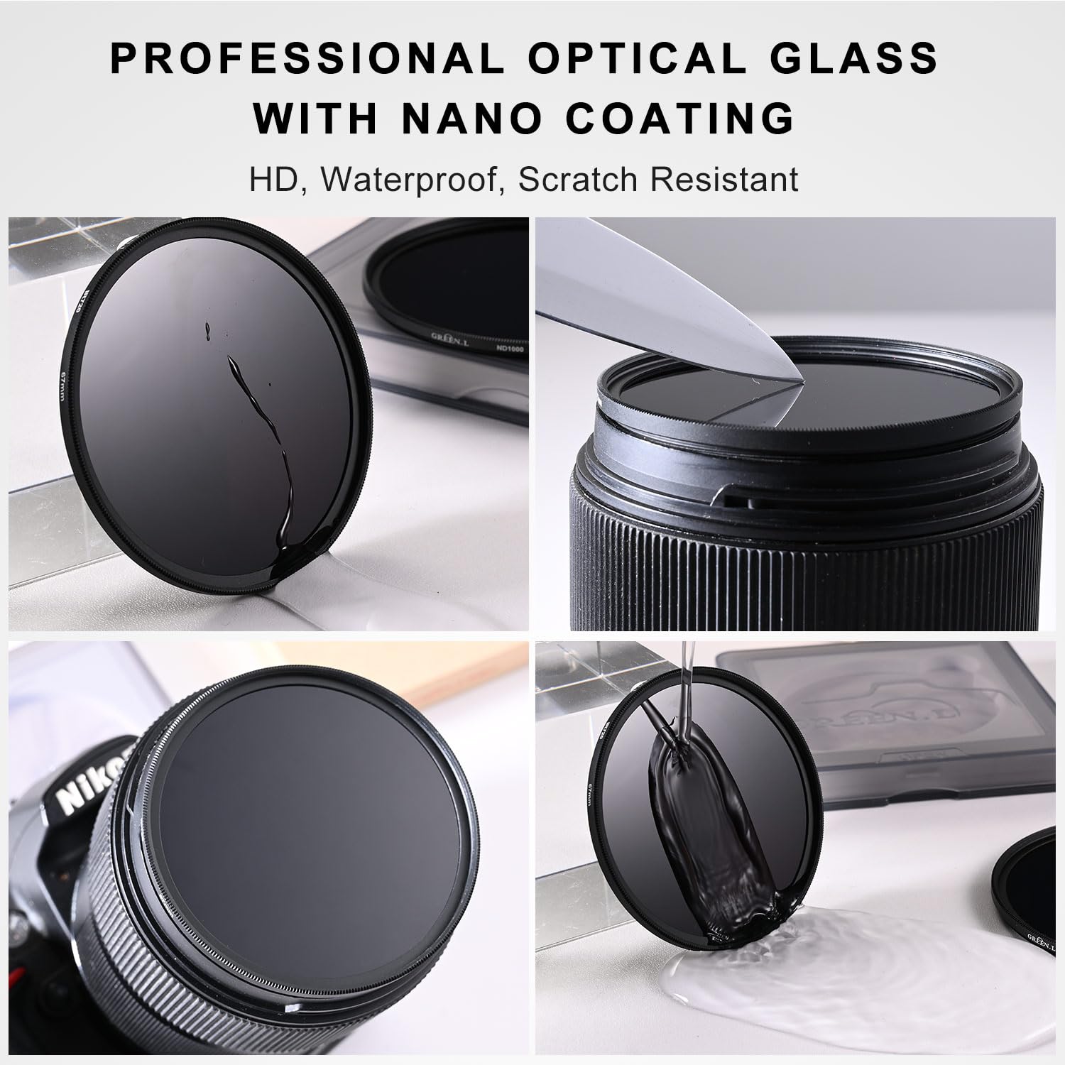 GREEN.L 52mm Infrared Filter IR 760nm Optical Glass for Camera Lens