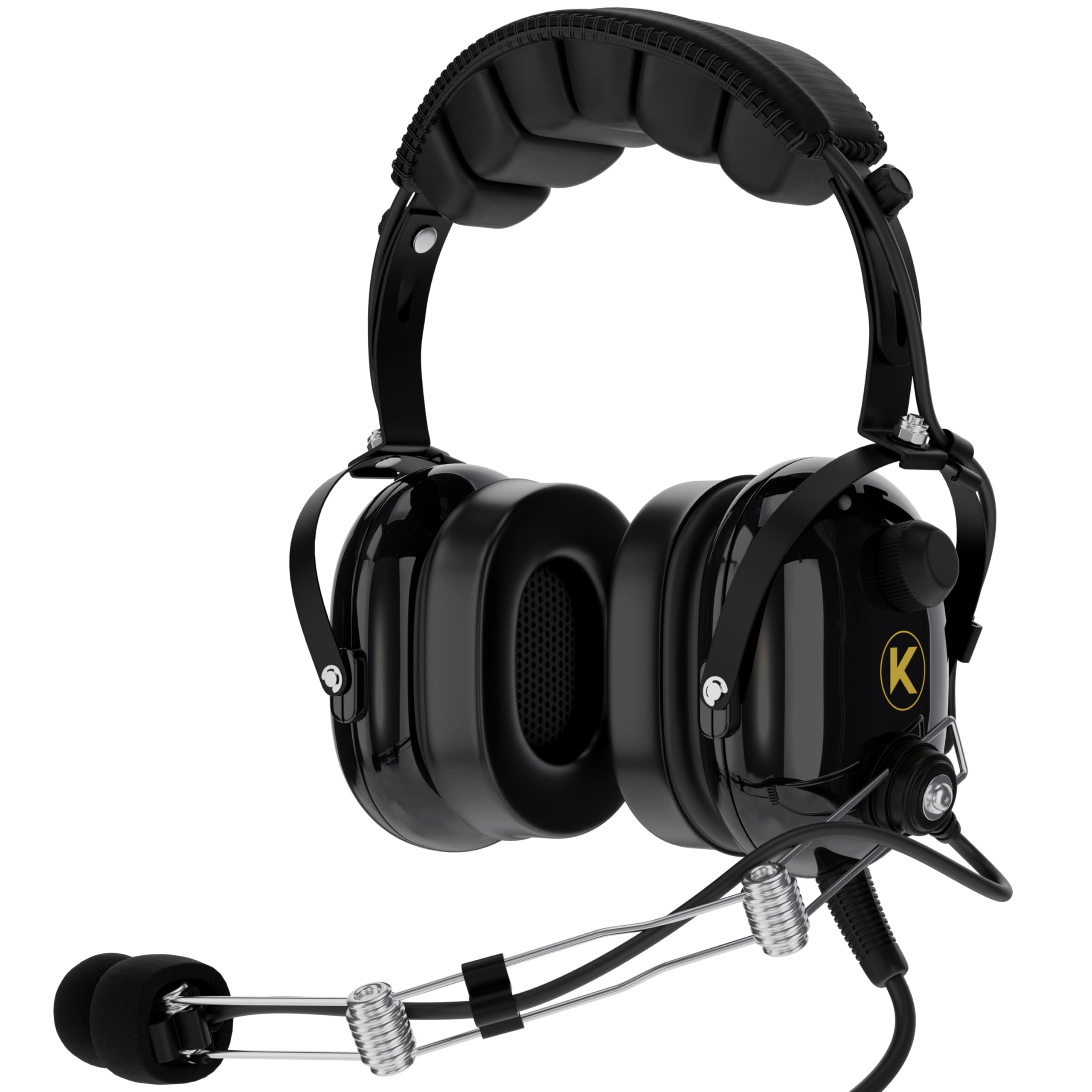 Kore Aviation P1 General Aviation Headset For Pilots | Mono, 24 Db Passive Noise Reduction Rating, Noise Canceling Microphone, A
