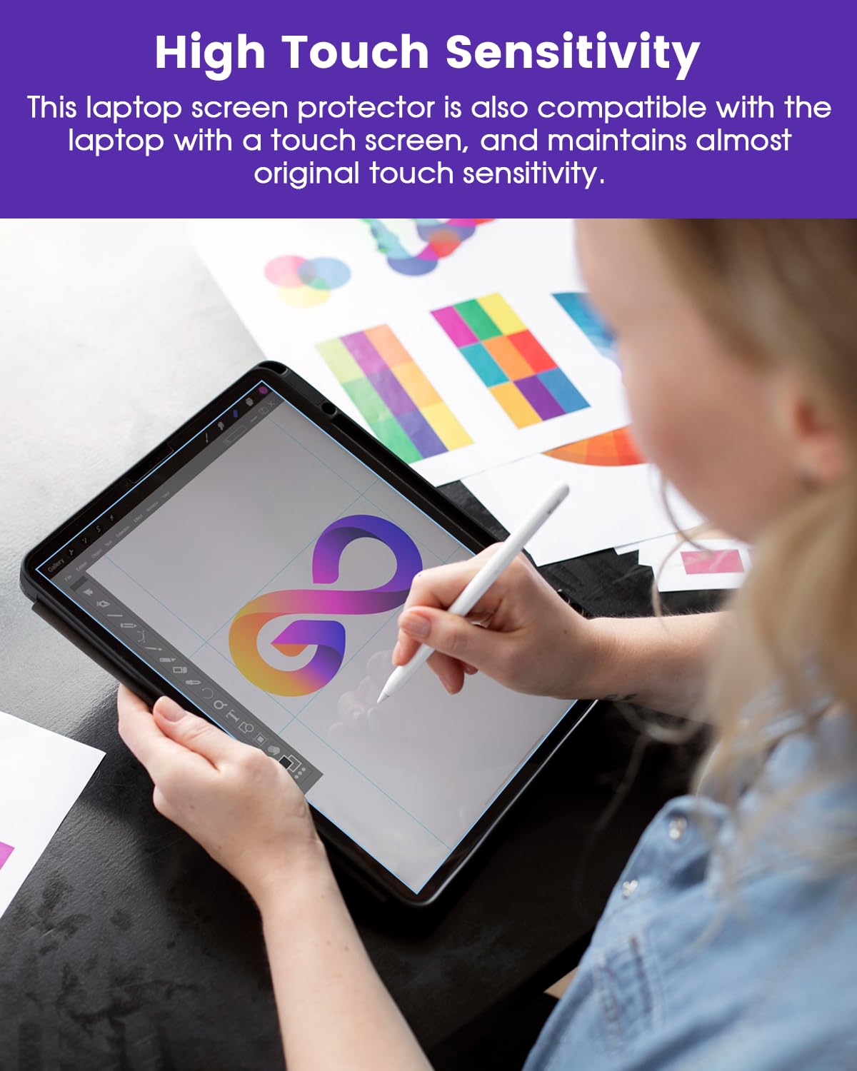 F Forito 2 Pack 15.6 Inch Anti Blue Light Matte Laptop Screen Protector, Compatible With 15.6'' Arzopa/Mnn/Kyy/Vilva/Asus/Fangor