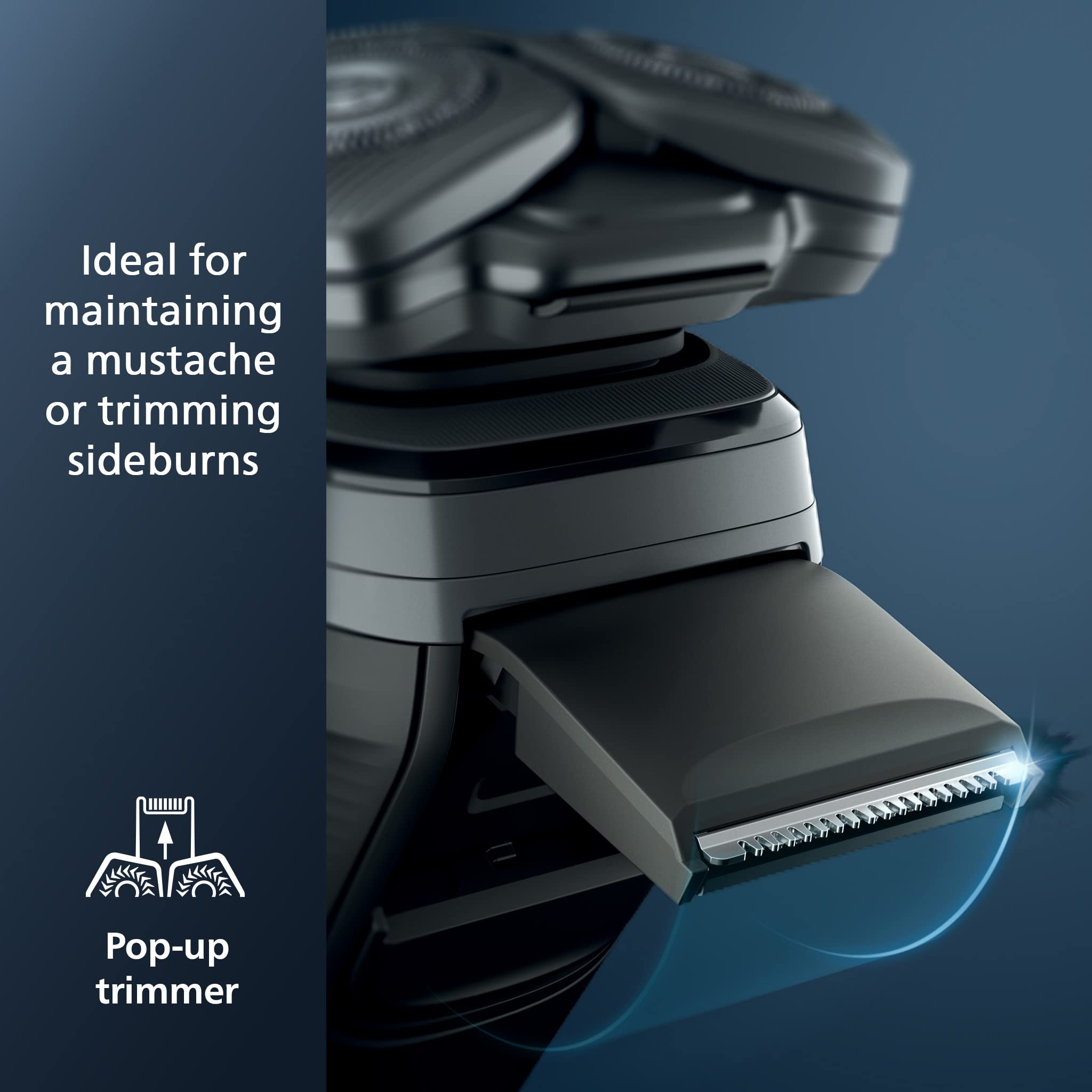 Philips Norelco Shaver 7600, Rechargeable Wet & Dry Electric Shaver With Senseiq Technology, Quick Clean Pod, Travel Case & Pop