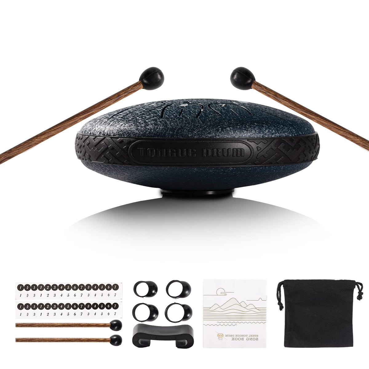 Steel Tongue Drum 11 Note 6 Inches D-Key Tank Drum Handpan Drum Percussion Instrument For Meditation Entertainment Musical Educa
