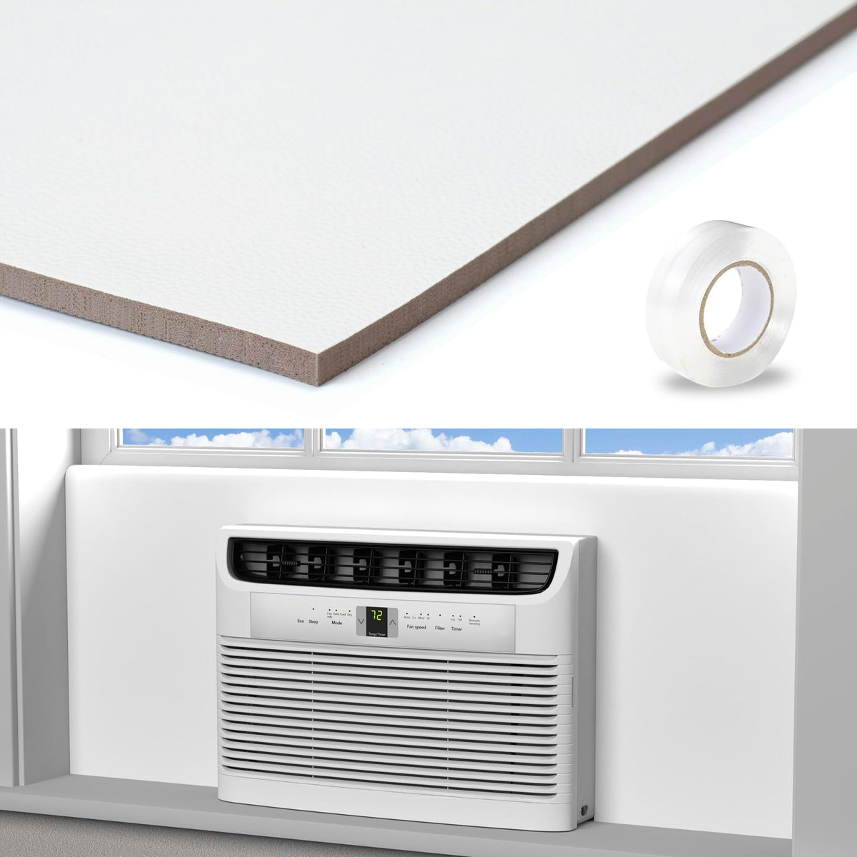Window Unit Board Lbg Products Window Air Conditioner Side Panels,Full Surround Ac Foam ...