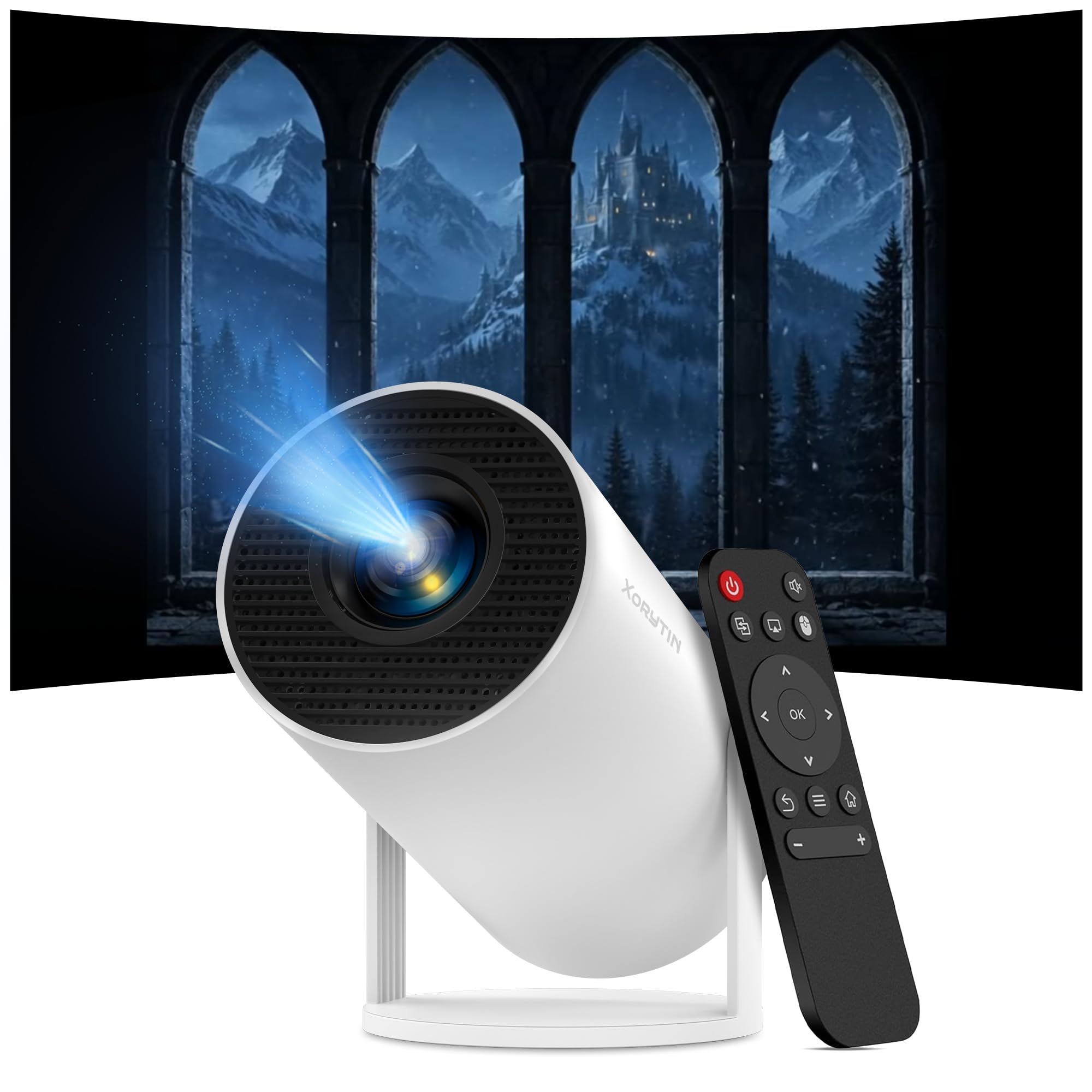 Mini Projector with Wifi and Bluetooth, Support 4K with Android 11
