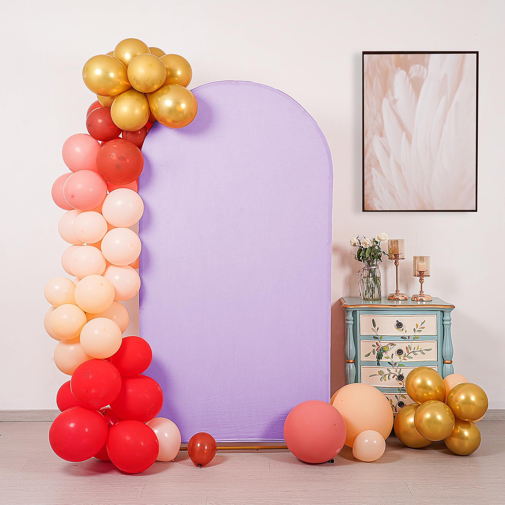 Peomeise 7.2Ft Wedding Arch Cover