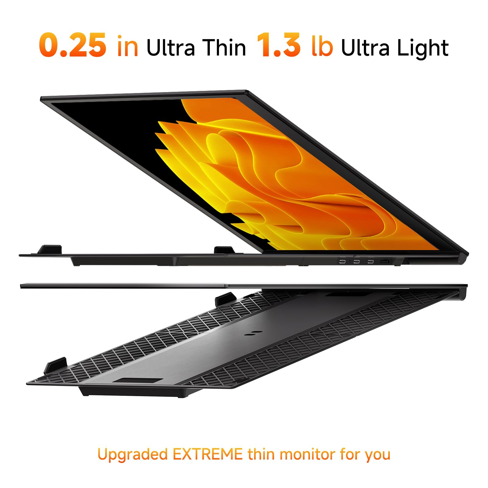 Kojom 14 Laptop Screen Extender - Ultra Light 1.31Lbs Portable Monitor For Laptop Fhd 1080P Plug & Play Travel Dual Monitor For