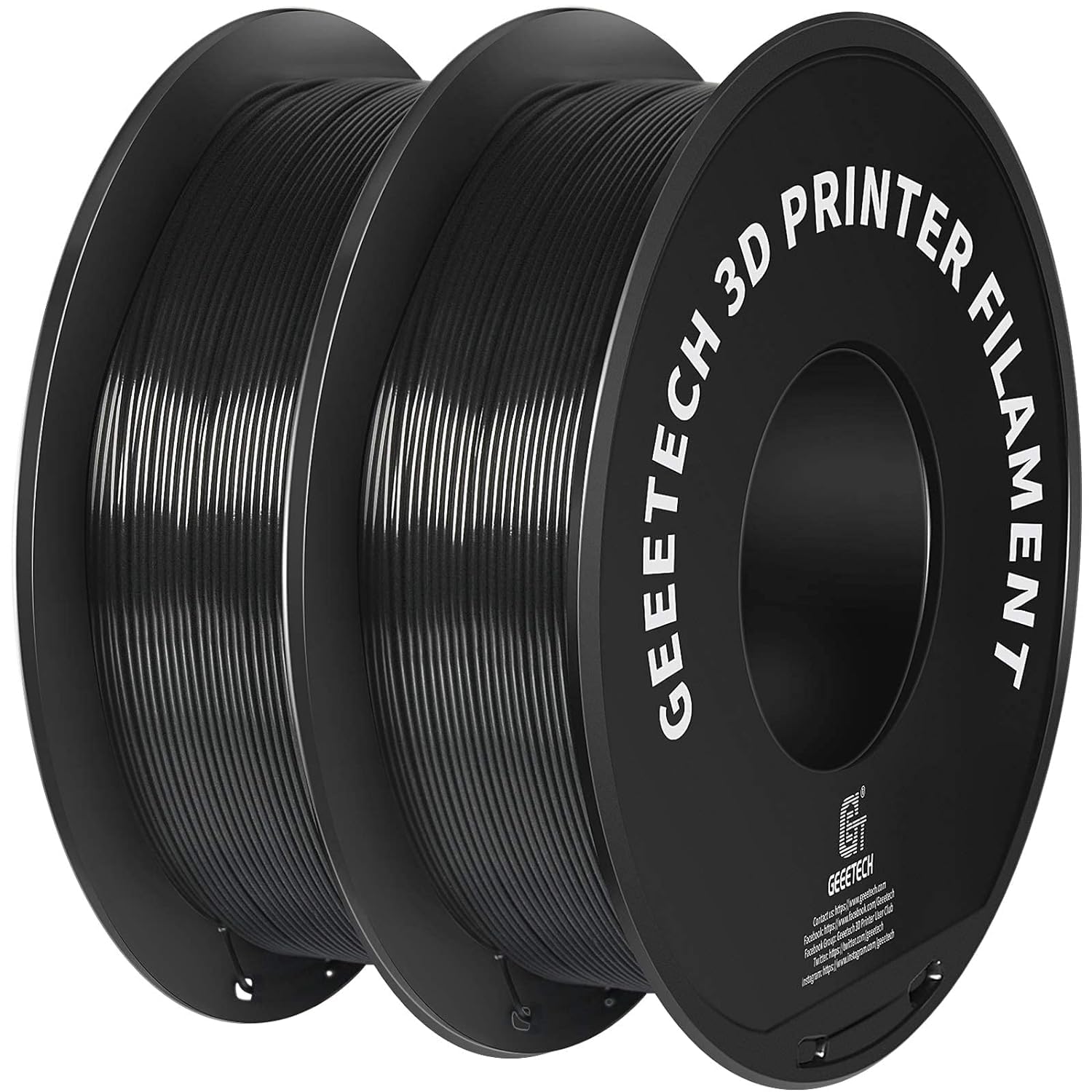 Geeetech 3D Printer Filament, Pla Filament 1.75Mm Bundle 2Kg For 3D Printer,Dimensional Accuracy +/  0.02 Mm (Black 2 Pack)
