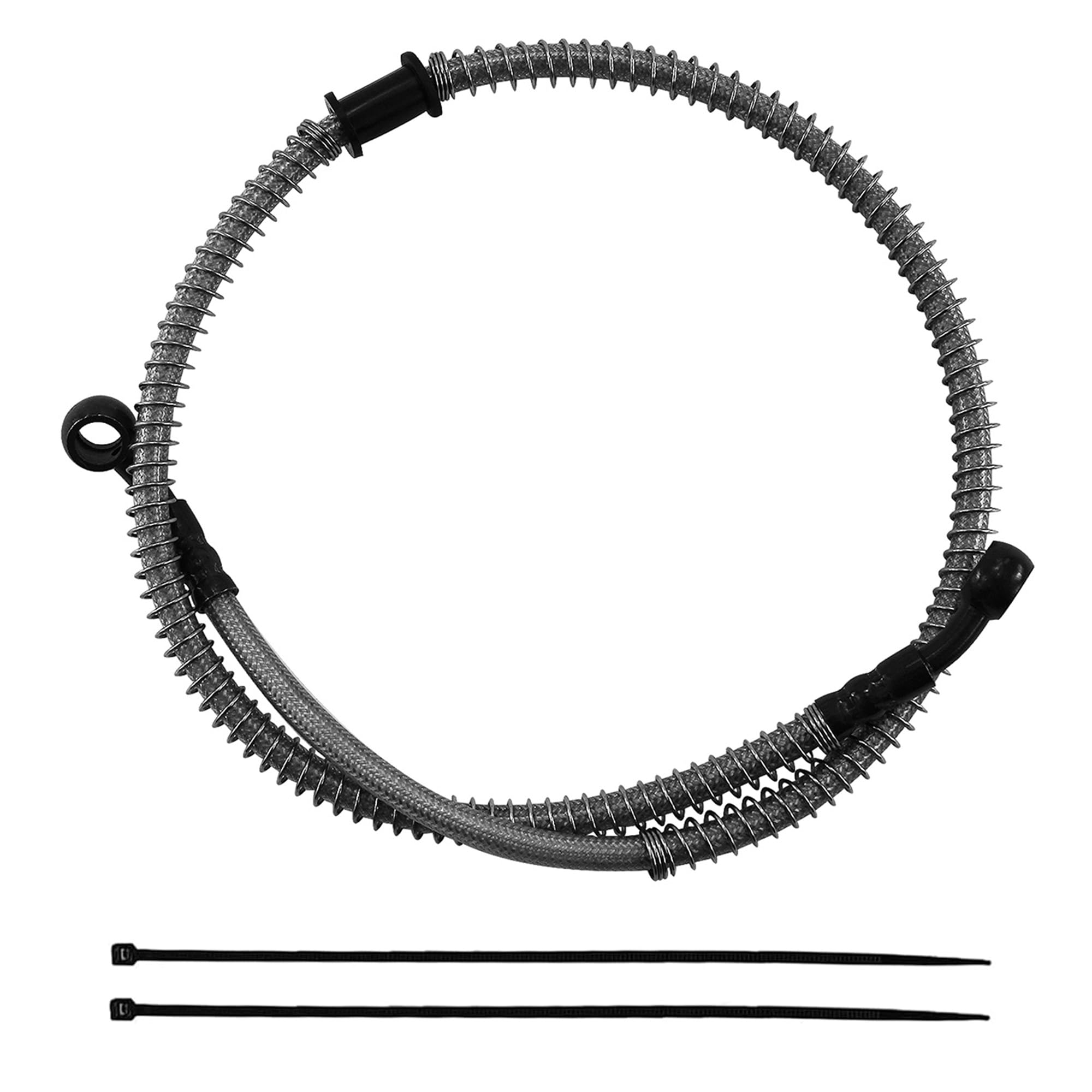 Braided Hydraulic Brake Hose Line Pipeline For Chinese Gy6 Scooter Atv Dirt Bike Go Kart 10Mm Banjo Ends (23.6''/60Cm, Gray)