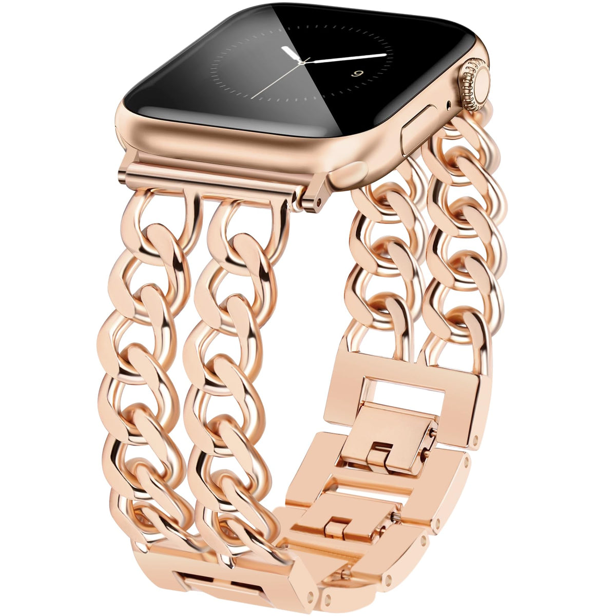 Jr.Dm Rose Gold Watch Bands For Women Compatible With Apple Watch Band 38Mm 40Mm 41Mm 42Mm (S10) Adjustable Metal Band Cowboy St