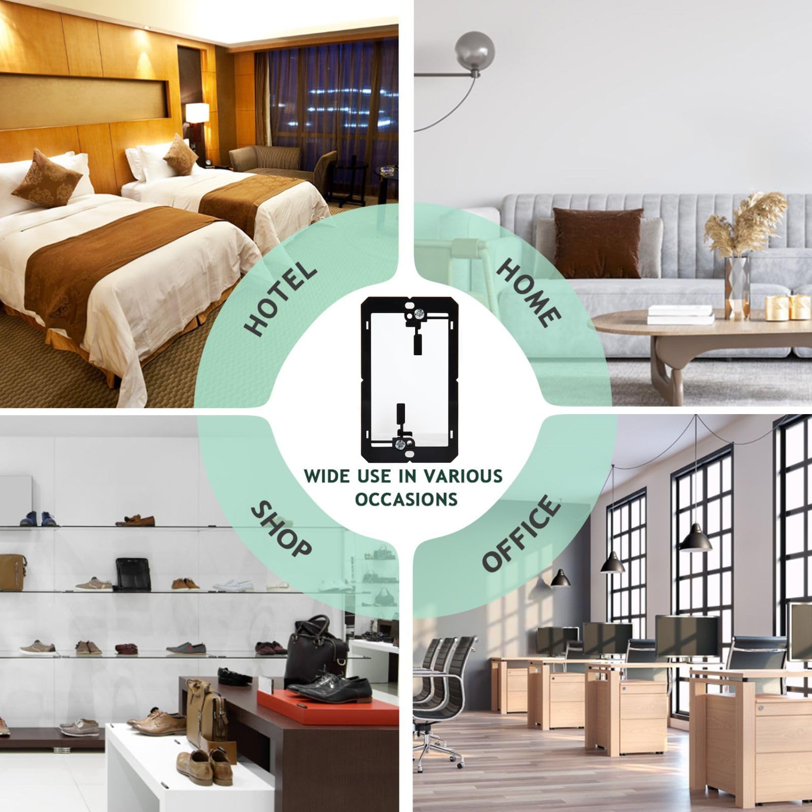 20 Pack Single Gang Low Voltage Mounting Bracket, Wall Plate Cable Pass Through, Multipurpose Drywall Mounting Wall Plate Bracke