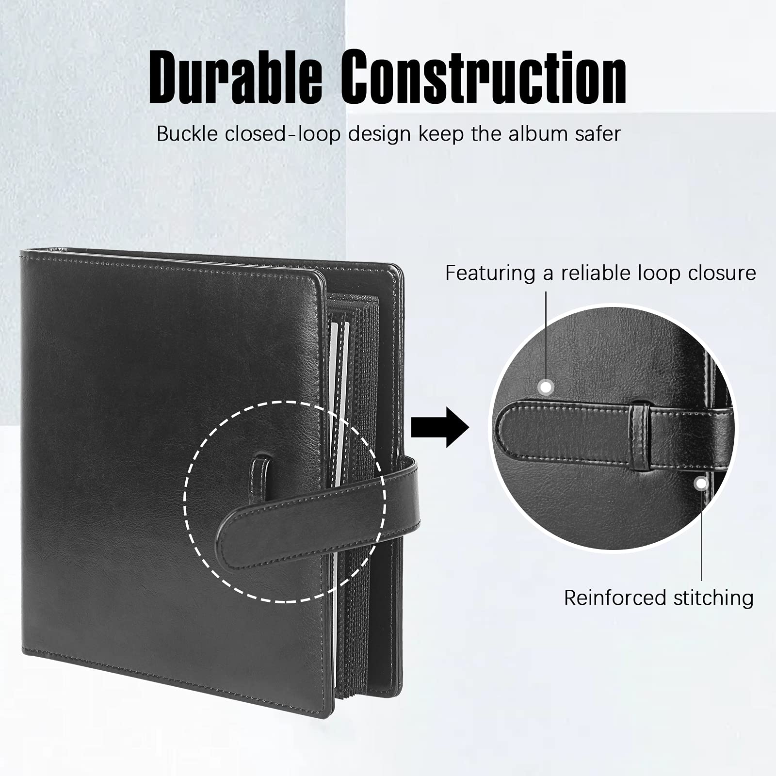 288 Pockets Photo Album For Fujifilm Instax Square Sq1 Sq6 Sq10 Sq20 Instant Camera, Fujifilm Instax Sp 3 Mobile Printer, Extra Large Picture Albums For Fujifilm Instax Square Instant Film (Black)