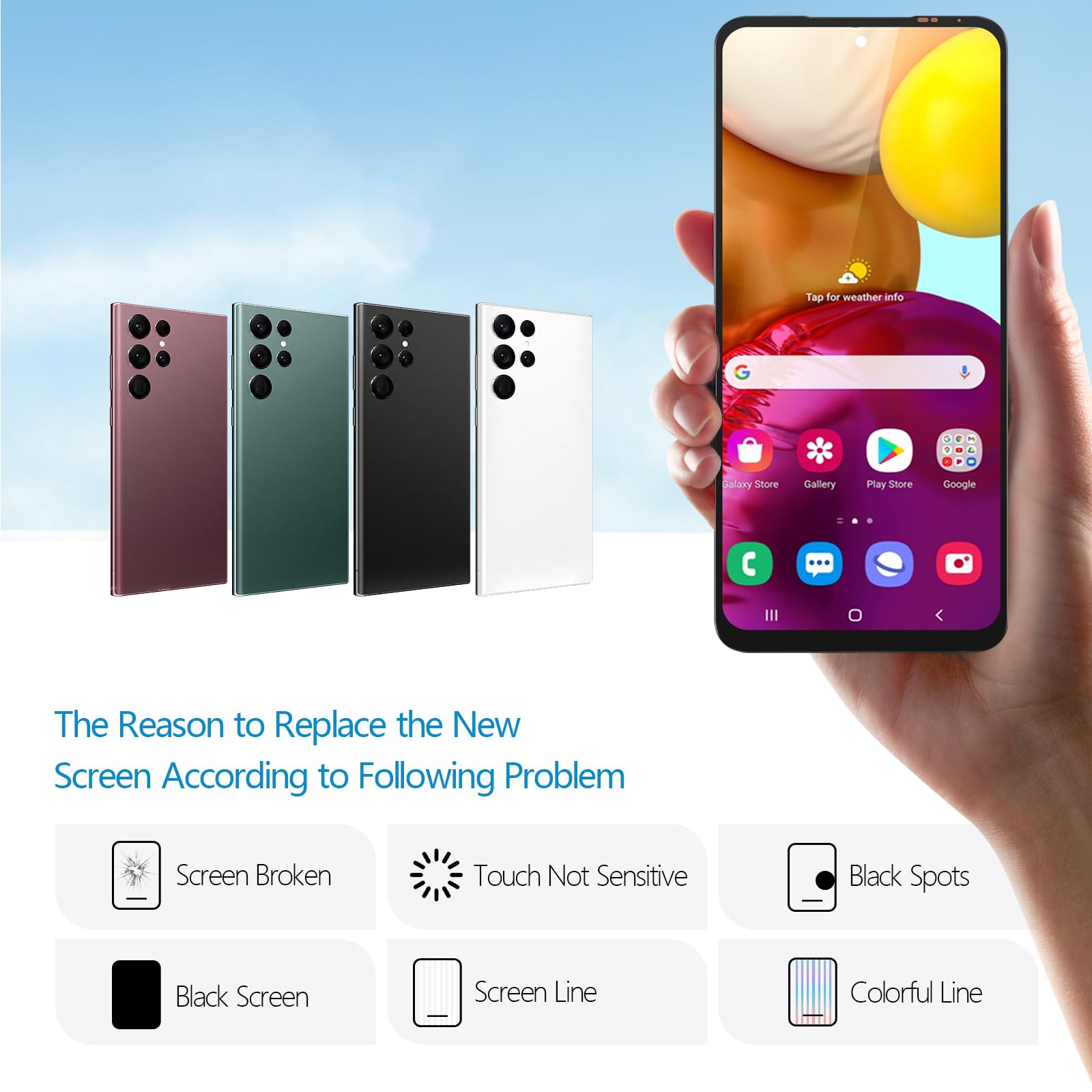 Oled Screen For Samsung Galaxy S22 Ultra 5G Screen Replacement For Samsung S22 Ultra 5G Sm-S908U/S908U1 Lcd Display Touch Screen