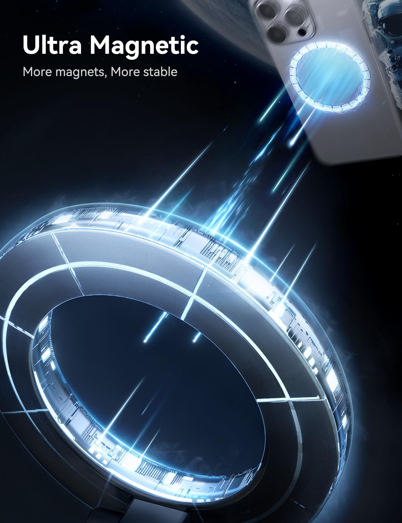 Joyroom Magsafe Car Mount, 360 Rotation & Strong Magnet, All-Metal Ultra Magnetic Phone Holder, Fits Iphone 16/16 Pro/16 Pro Max