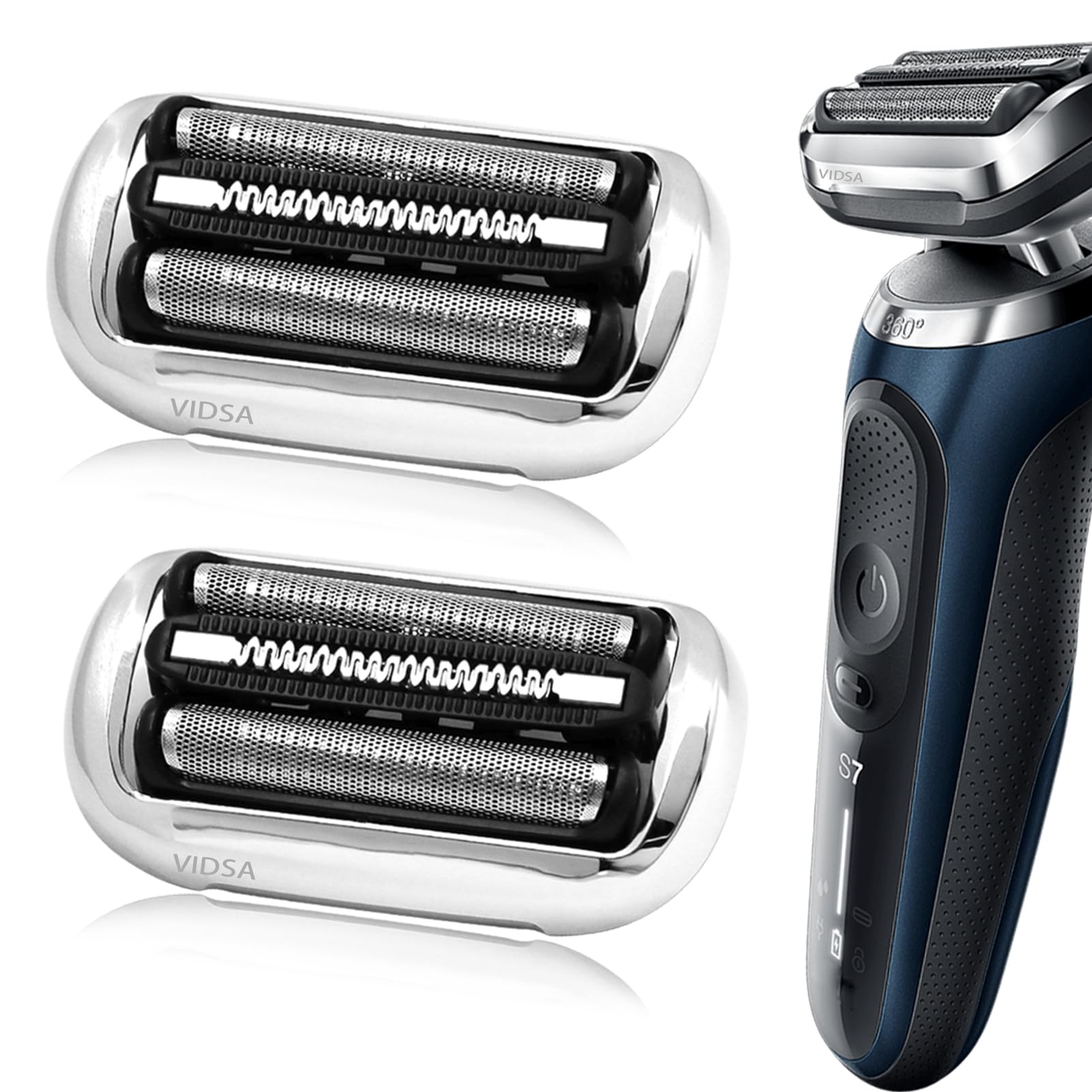 VIDSA Series 7 73S/74S 360 Replacement Head for BRAU S7 New Gens Eletric Shaver 7020s, 7025s, 7027cs, 7071cc, 7075cc, 7085cc Mod