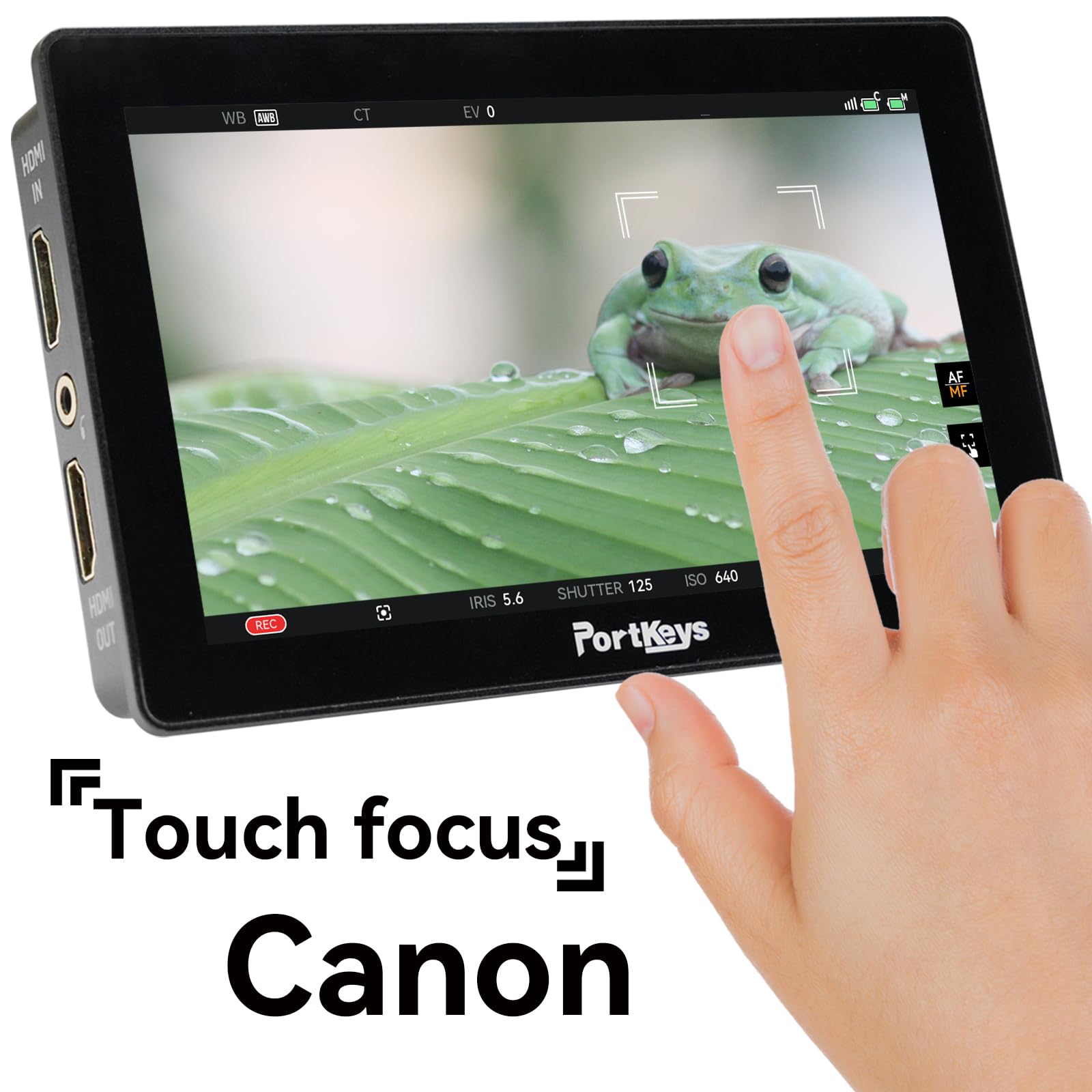 Portkeys Lh5P Ii 5.5'' 2000Nit Touchscreen Control Camera Field Monitor Metal Frame Bluetooth, Compatible With Fx3/A7S Iii/Zv E1