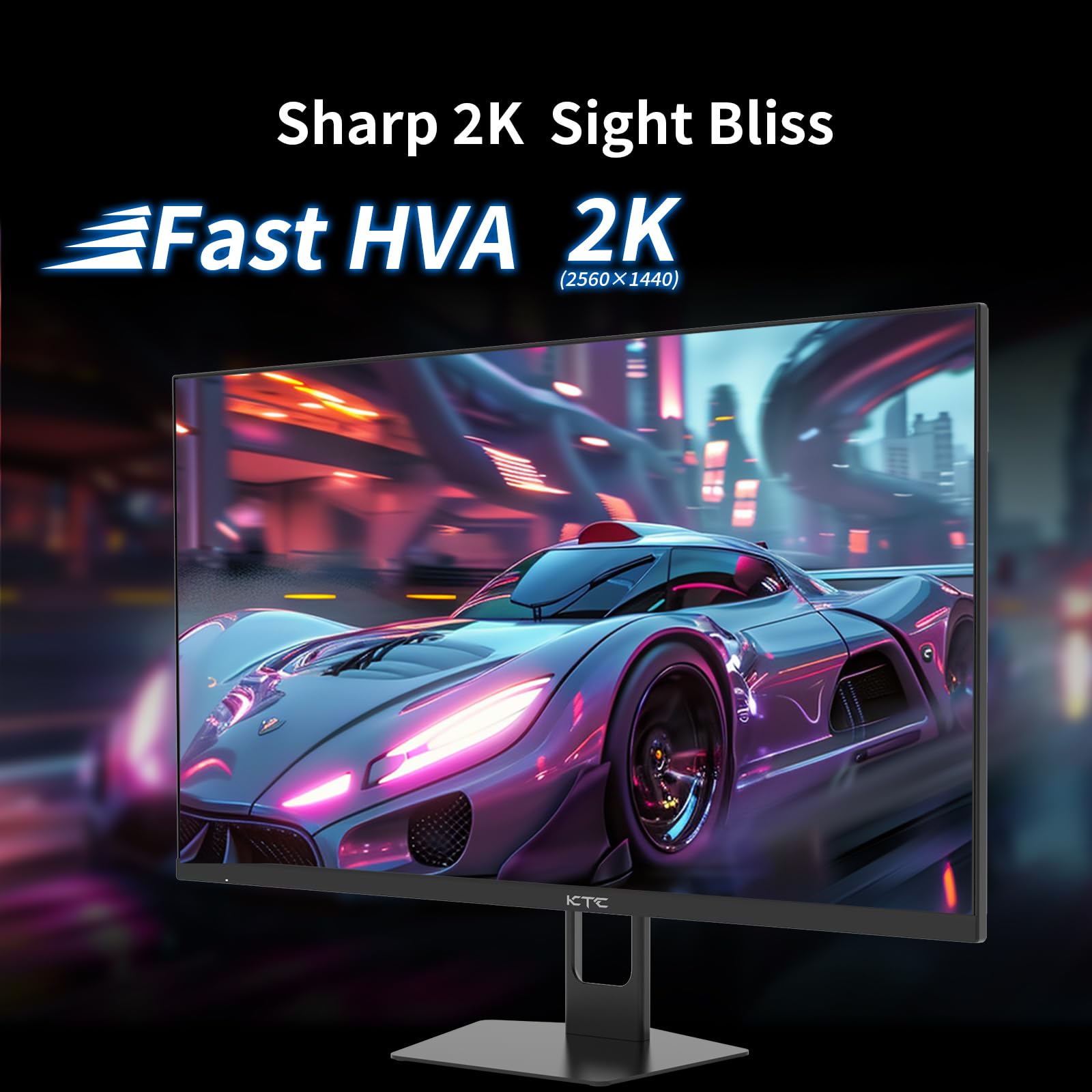 KTC 27 240Hz Gaming Monitor - 1440p, 1ms, HDR400, 130% sRGB, HDMI & DisplayPort, AdaptiveSync, VESA Tilt,