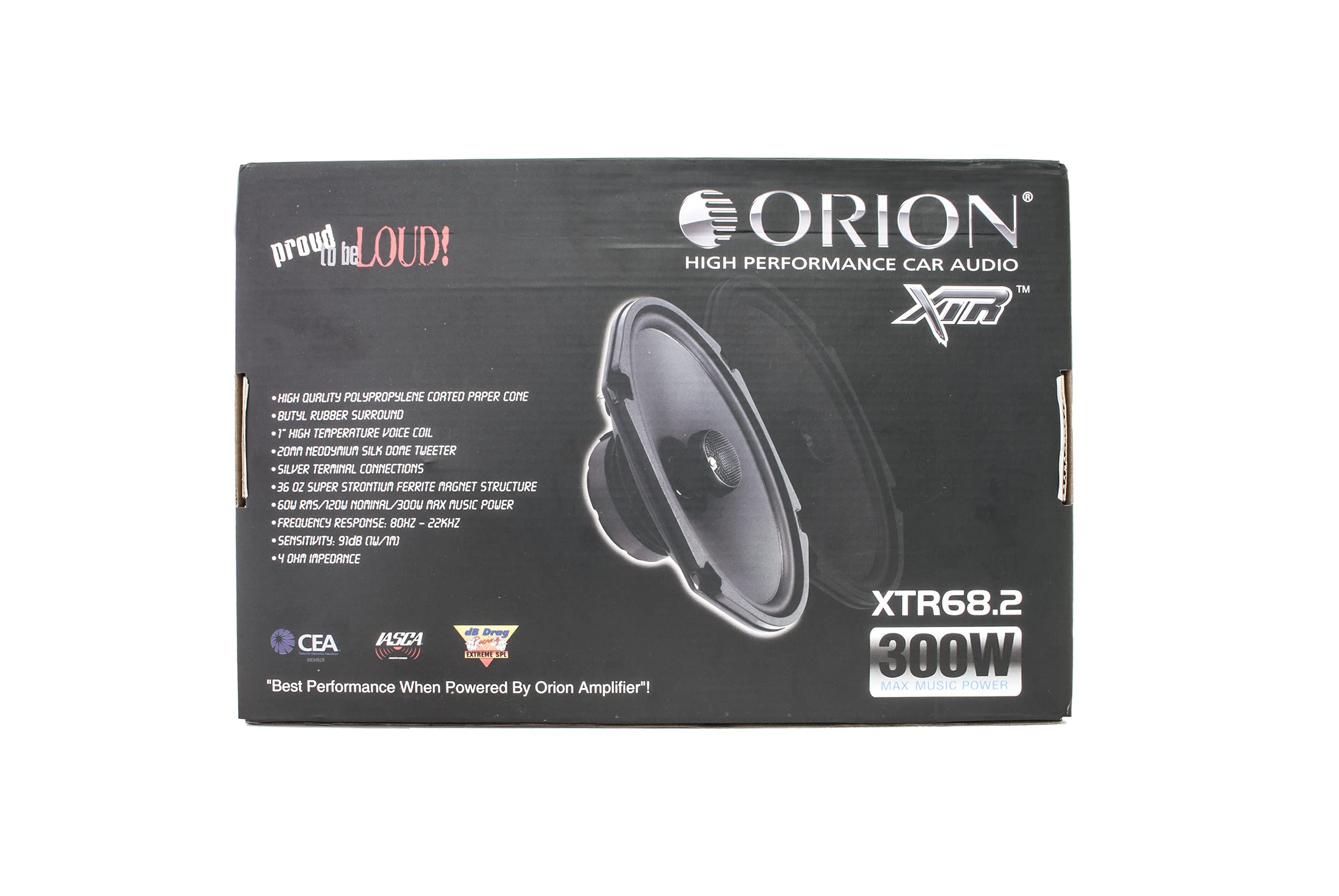 Orion Xtr68.2 6'' X 8'' 2 Way Coaxial Speakers 4 Ohm 300 Max Music Power Car One Set Of 2 Speaker