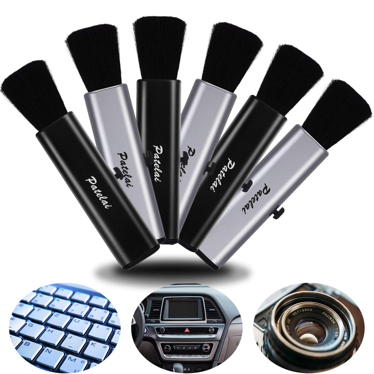6 Pieces Portable Laptop Cleaning Brush Electronic Cleaning Brush Swipe Computer Brush For Laptops Keyboard Mobile Phones Camera