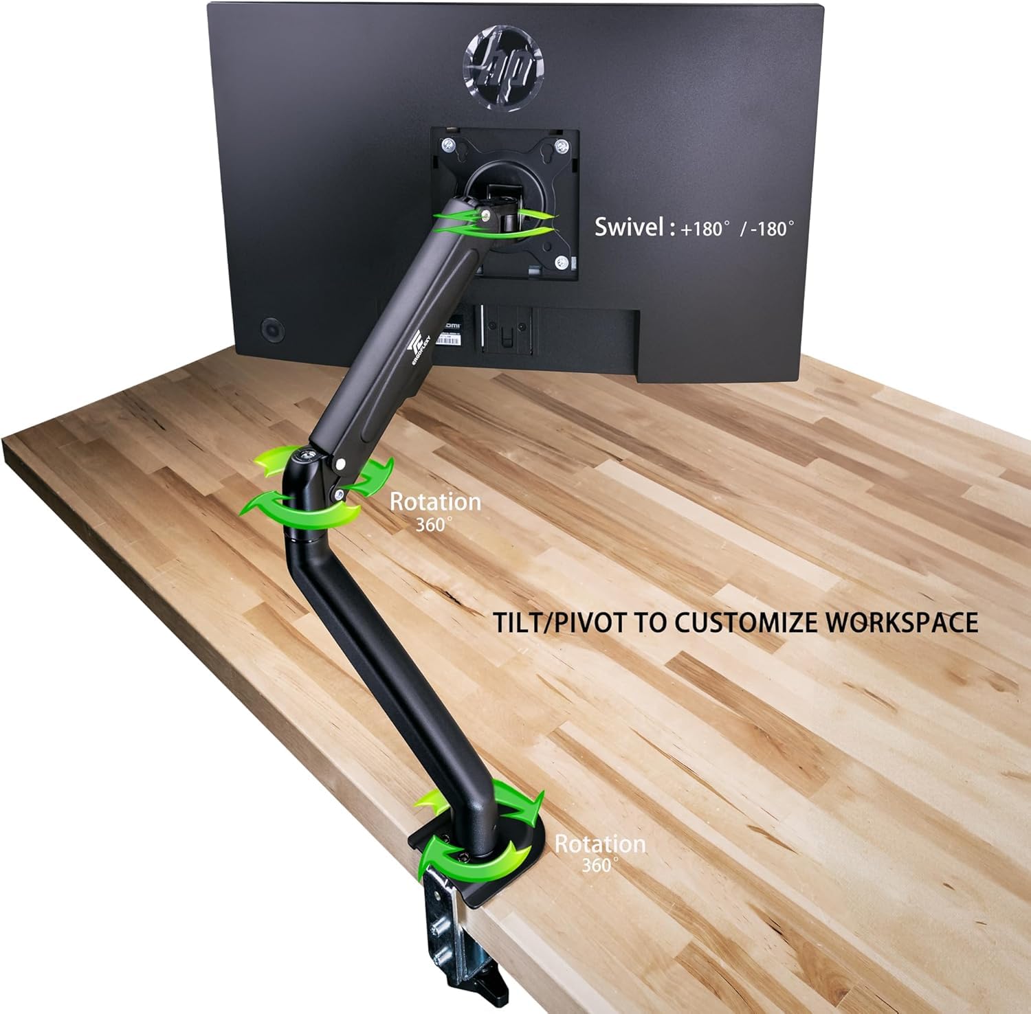 Hp V27 G5 Fhd Ips Monitor 65P64Aa#Aba Bundle With Ergoflexy Dual Monitor Mount, Fhd Ips (1920X1080) 75Hz Display, 1 Hdmi 1.4, 1