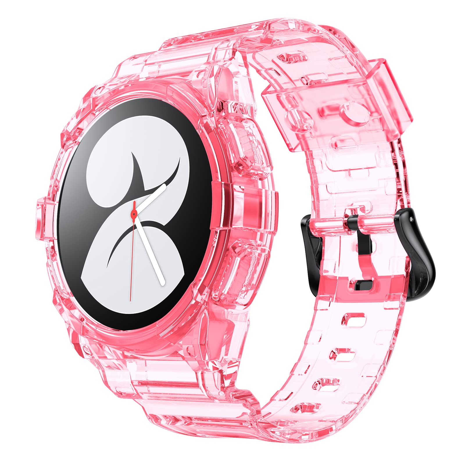 Notocity For Galaxy Watch 4 Galaxy Watch 5 Watch 6 40Mm Bands, Clear Band With Protective Case Replacement Strap For Galaxy Watc