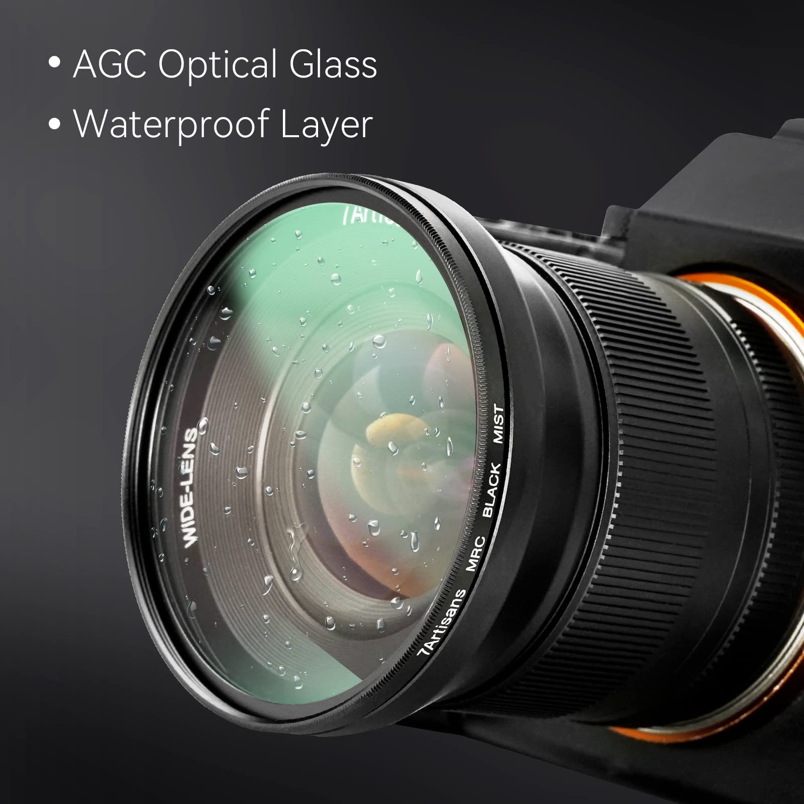 7Artisans Black Mist Filter 1/2 Aluminum Alloy Natural Soft Diffuser Effect Dream Cinematic Effect Soft Focus Optical Glass Filt