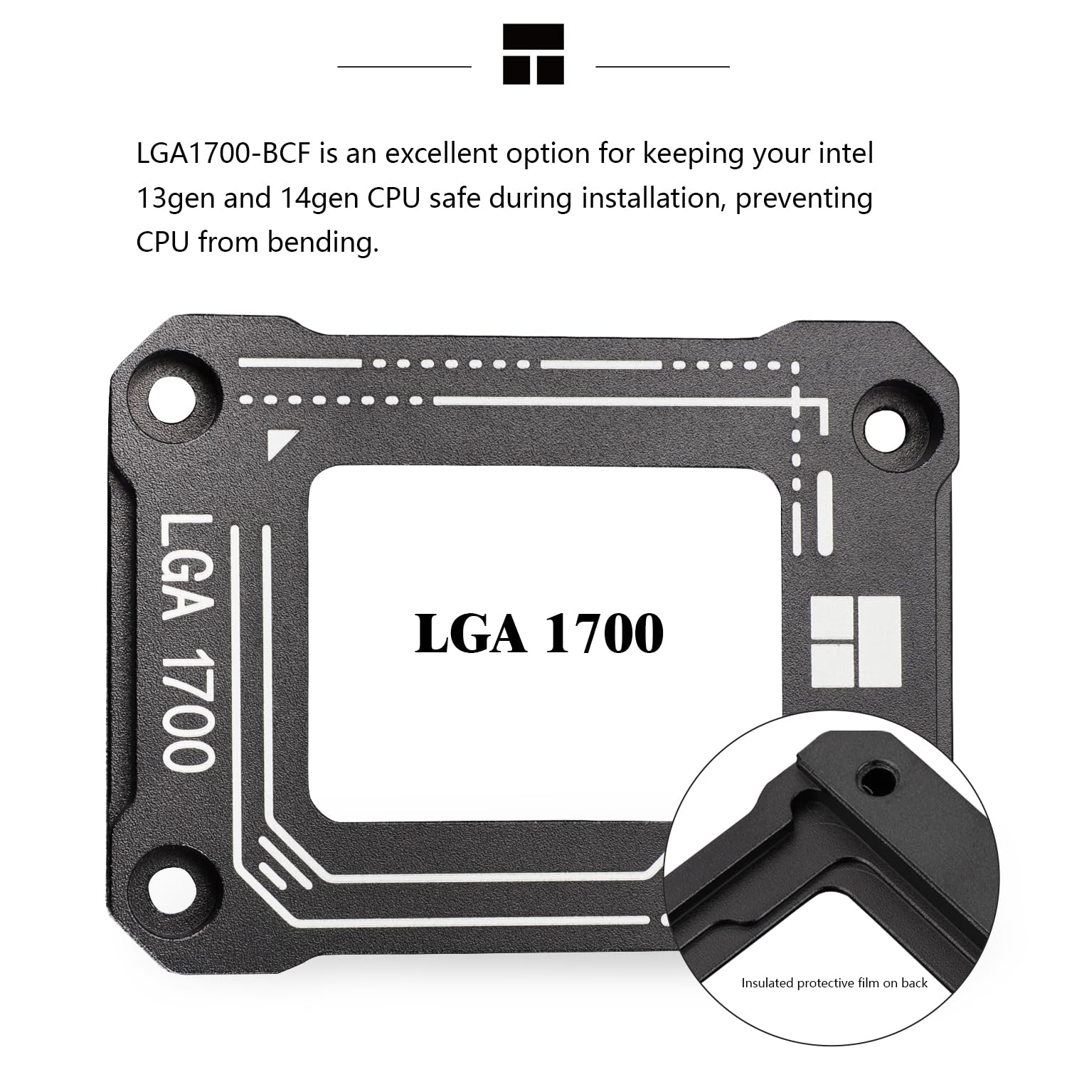 Thermalright LGA 1700 Bending Bracket Frame for Intel 12th/13th Gen - Aluminum CPU Stress Correction Fixture with Fully Bonded Mounting Stick