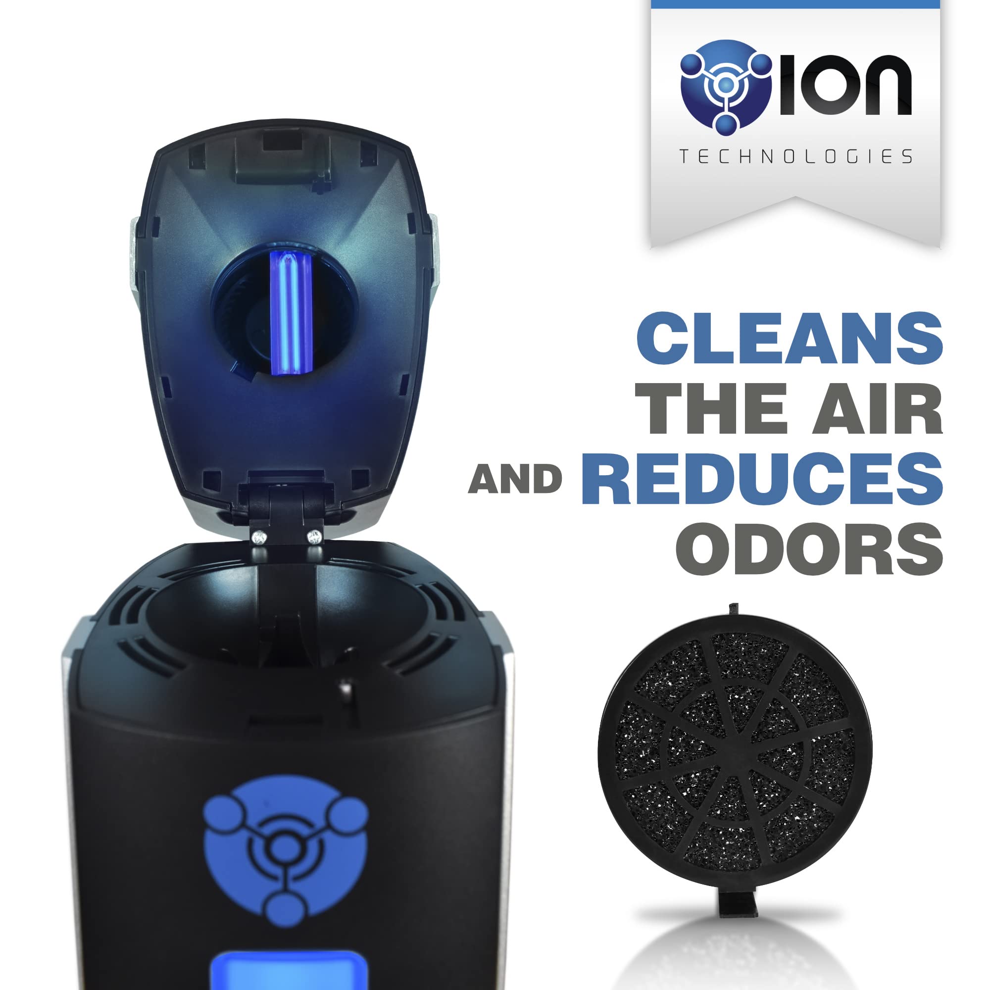 Oion Technologies B-1000 Permanent Filter Ionic Air Purifier Pro Ionizer With Uv-C, New (Black)