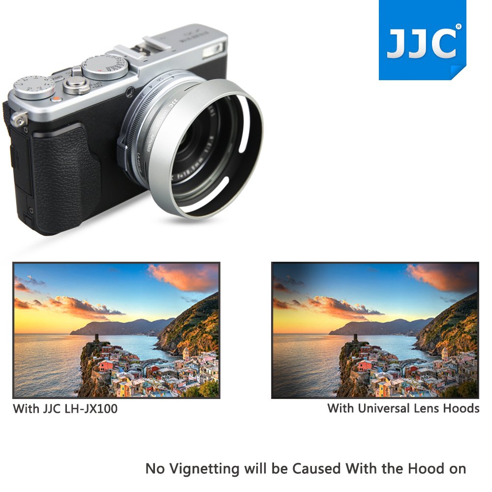 Jjc Metal Lens Hood Shade Protector With 49Mm Filter Adapter Ring For Fujifilm Fuji X100Vi X100V X100F X100T X100S X100 X70 Repl
