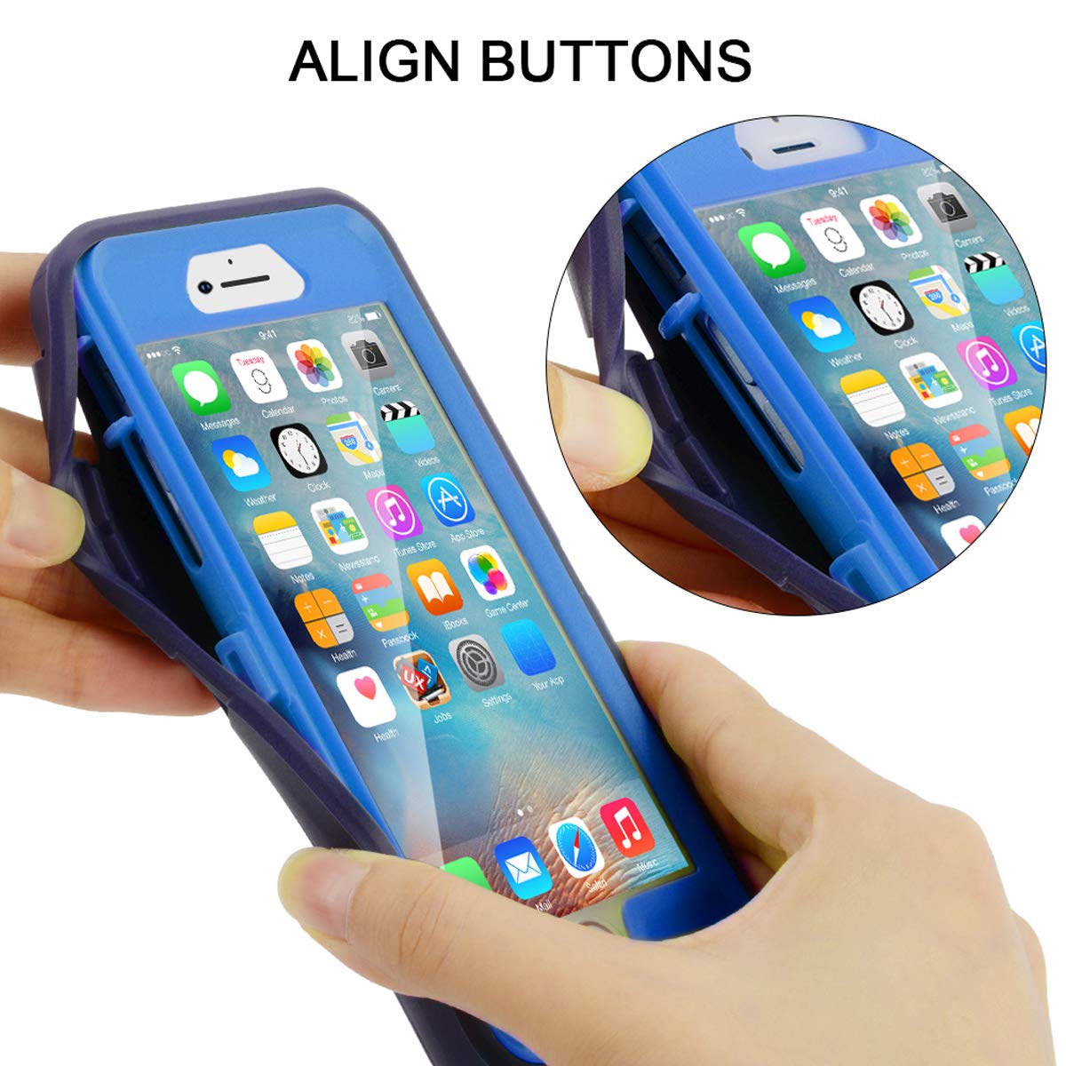 Maxcury For Iphone 6 Case, Iphone 6S Case For Men, Heavy Duty Shockproof Series Case For Iphone 6/6S (4.7)-V2 With Built-In Scre