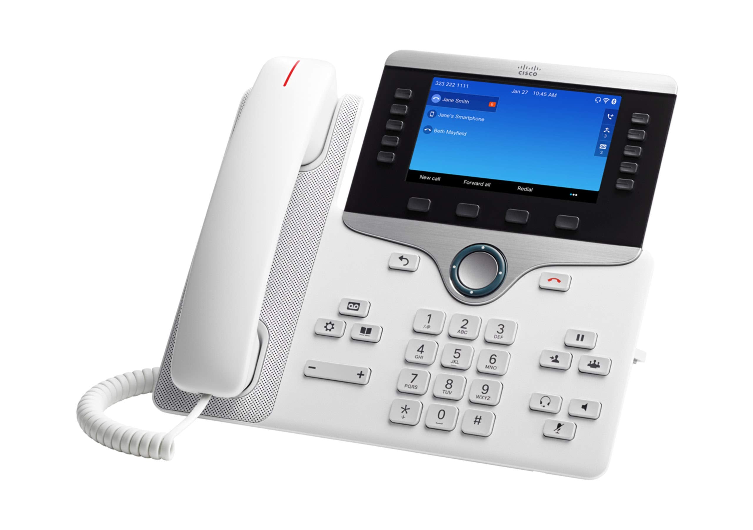 Cisco Ip Business Phone 8861, 5 Inch Wvga Color Display, Gigabit Ethernet Switch, Class 4 Poe, Wlan Enabled, 2 Usb Ports, 10 Sip