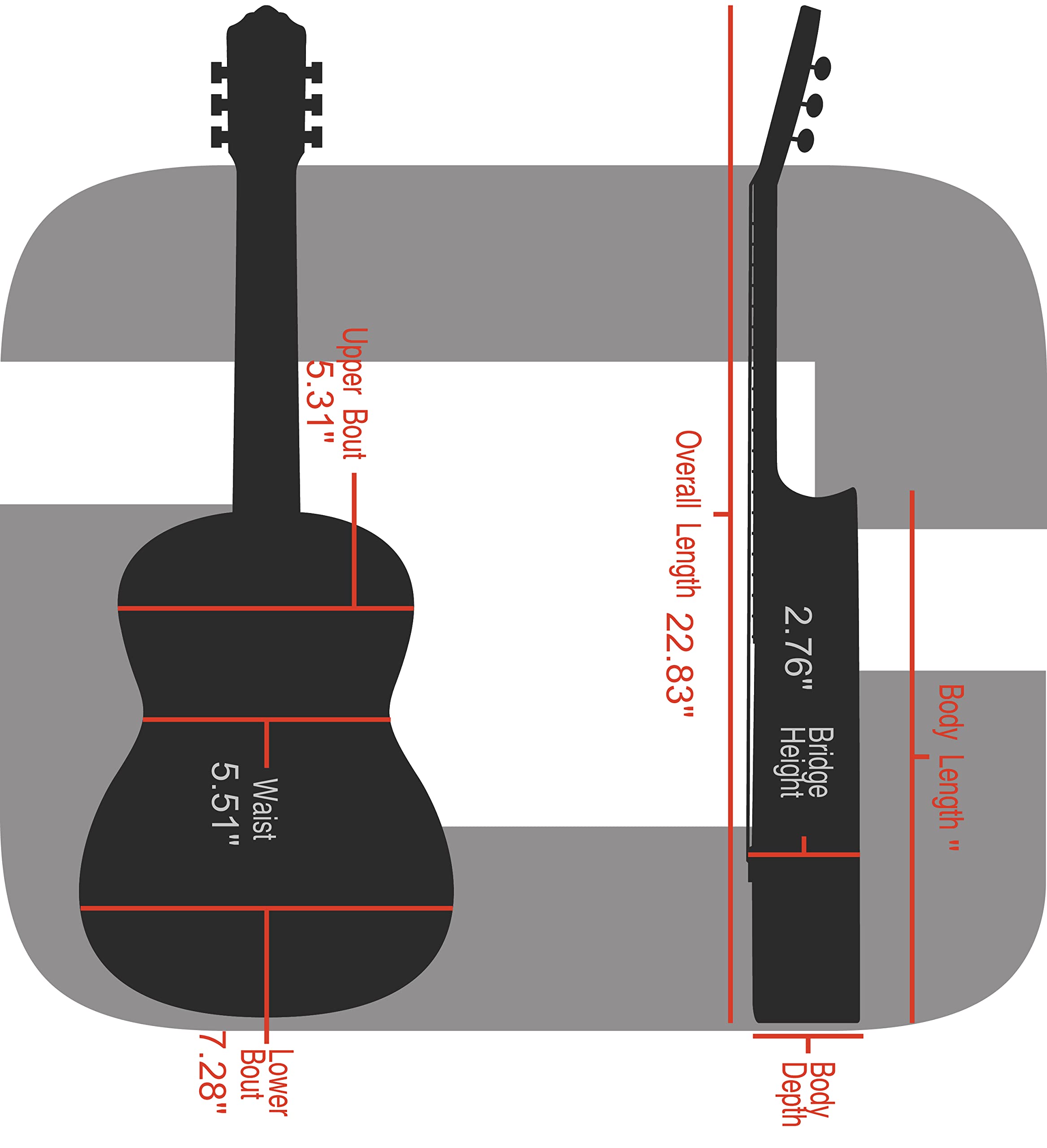 Crossrock Soprano Ukulele Hard Case, Lightweight ABS, Blue, Model CRA860SUBL