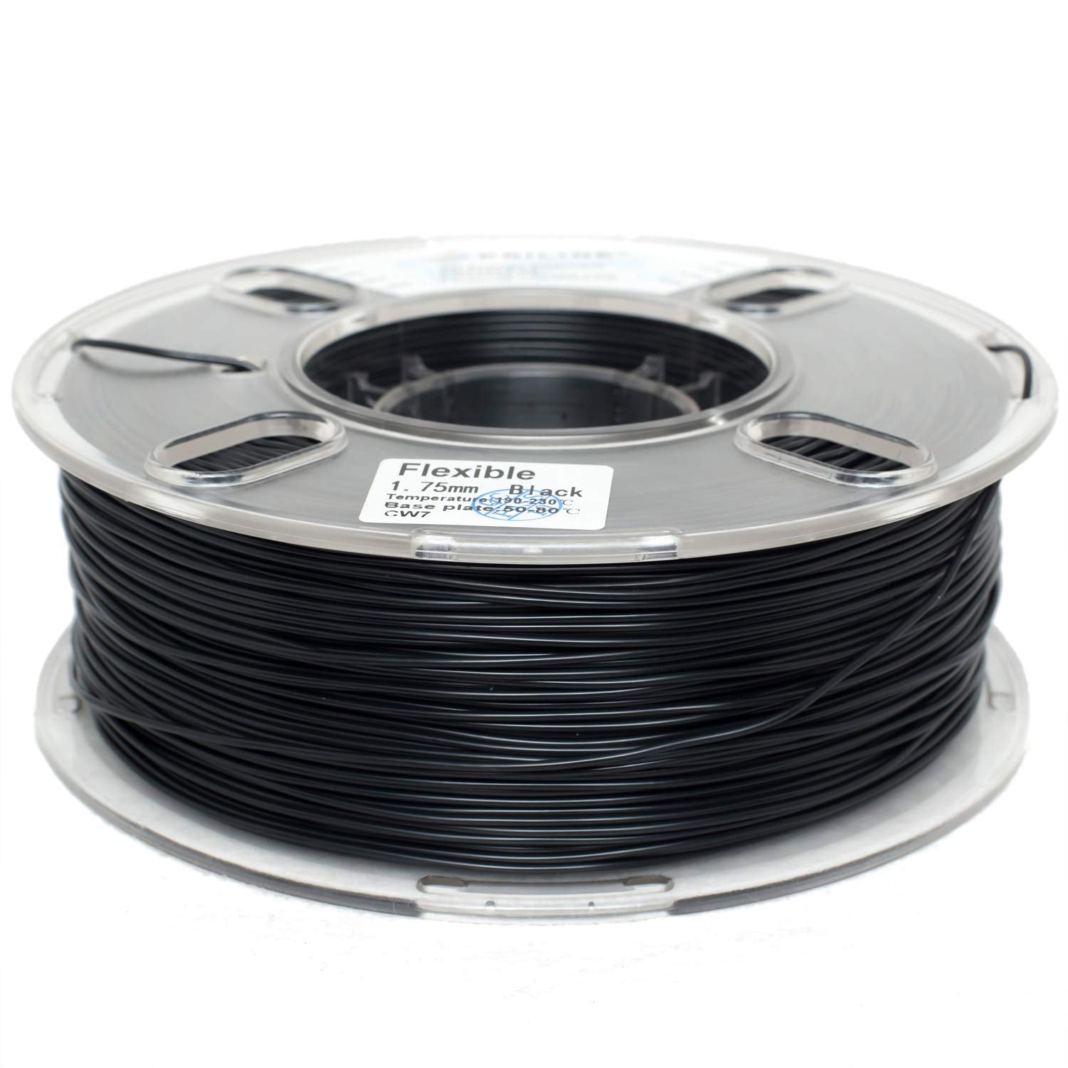 Priline Tpu Filament,Priline 98A Tpu Flexible Soft 3D Printer Filament,1Kg 1.75Mm Spool Durable Tpu Flexible Material, Black