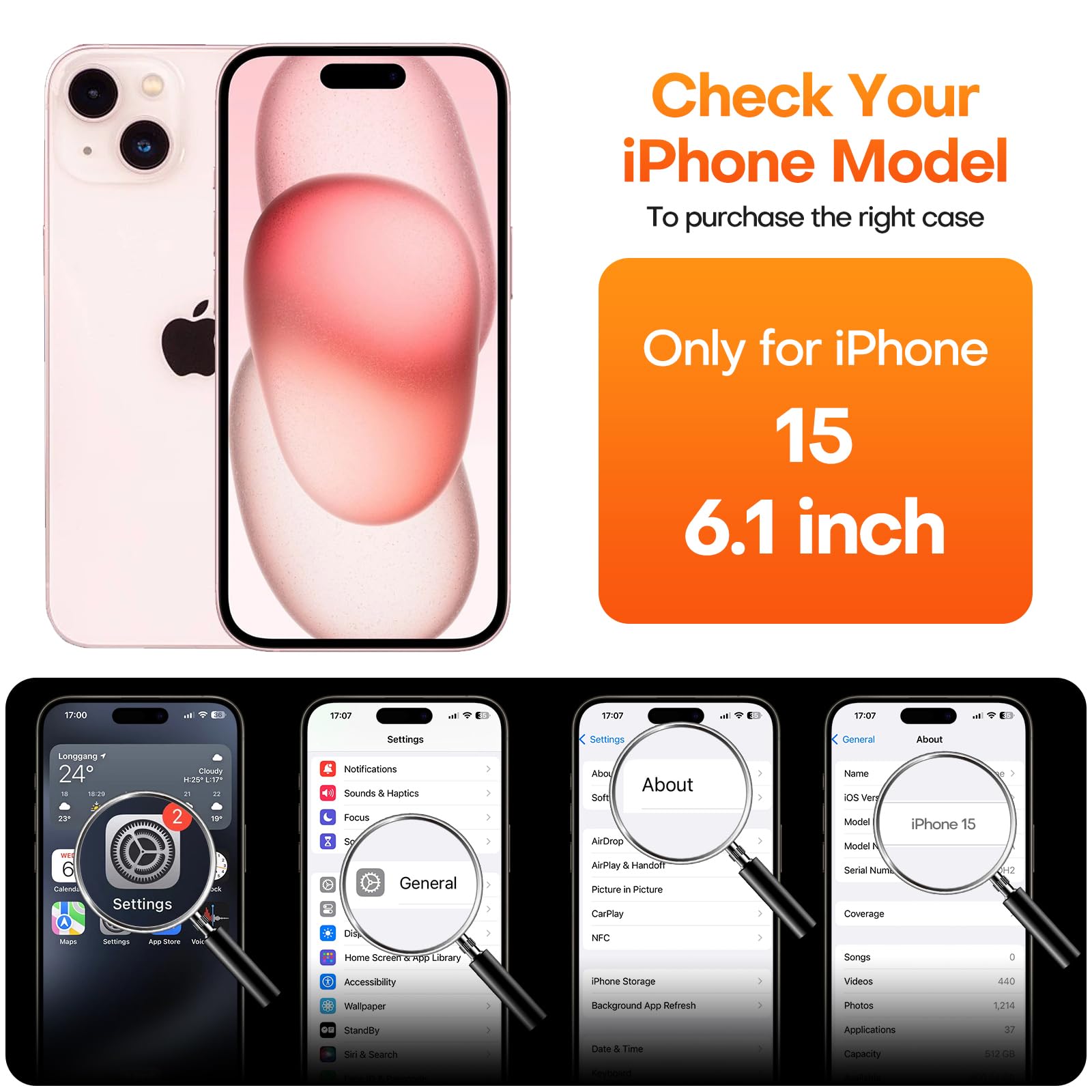 Impactstrong Shatterproof Tempered Glass Screen Protector For Iphone 15 [Easy Installation Frame] [Bubble Free] [9H Hardness] [F