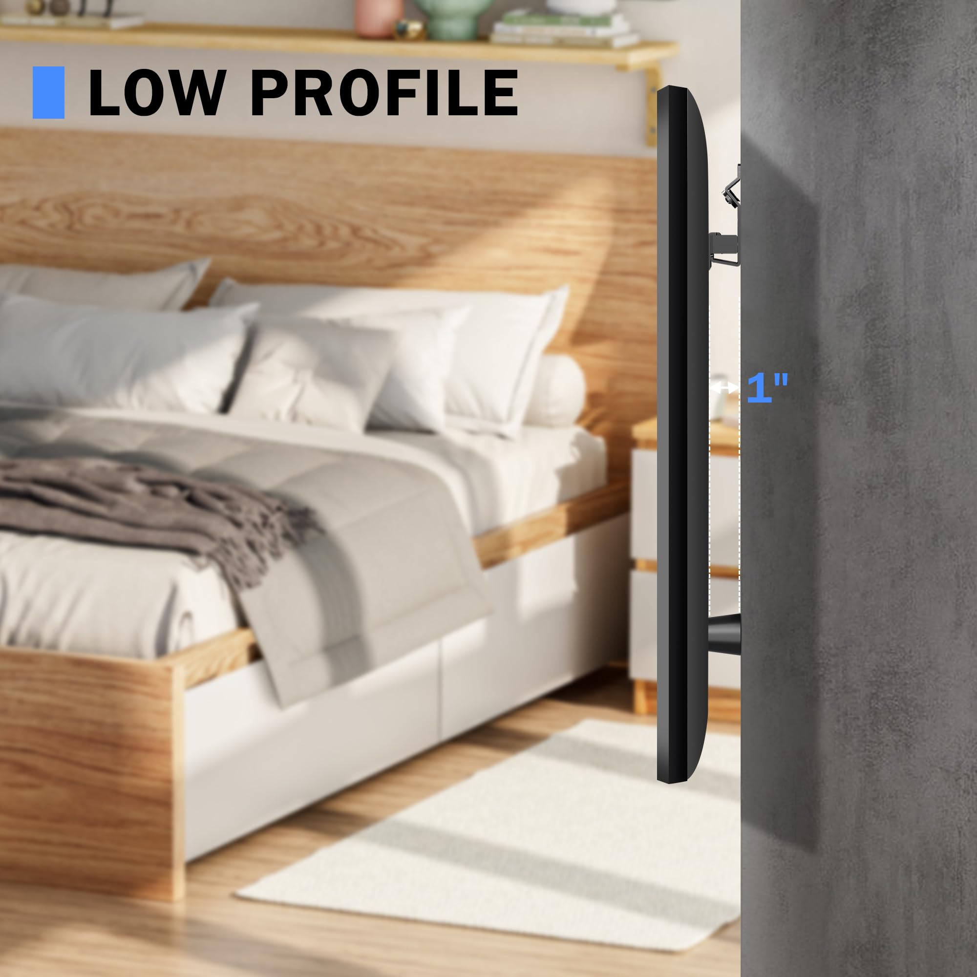 Xinlei No Stud Tv Wall Mount, Drywall Studless Tv Hanger For Most 32 75 Inch Flat Screen Tvs, Holds Up To 100Lbs, No Stud, No Dr