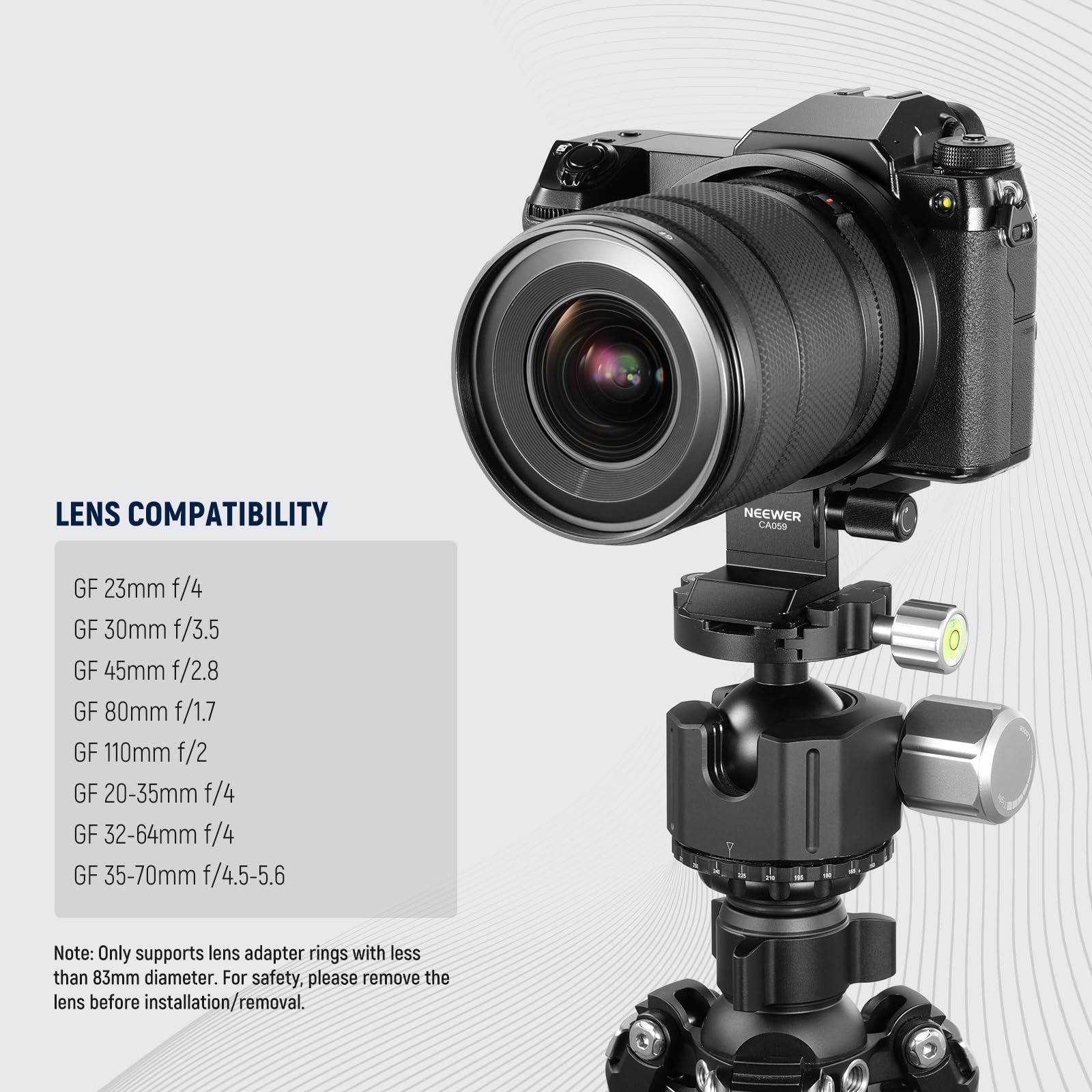 Neewer Rotatable Collar Mount Plate For Fujifilm Gfx100 Ii 100S 50S Ii, Fast Horizontal To Vertical Camera Tripod Lens Mount Rin