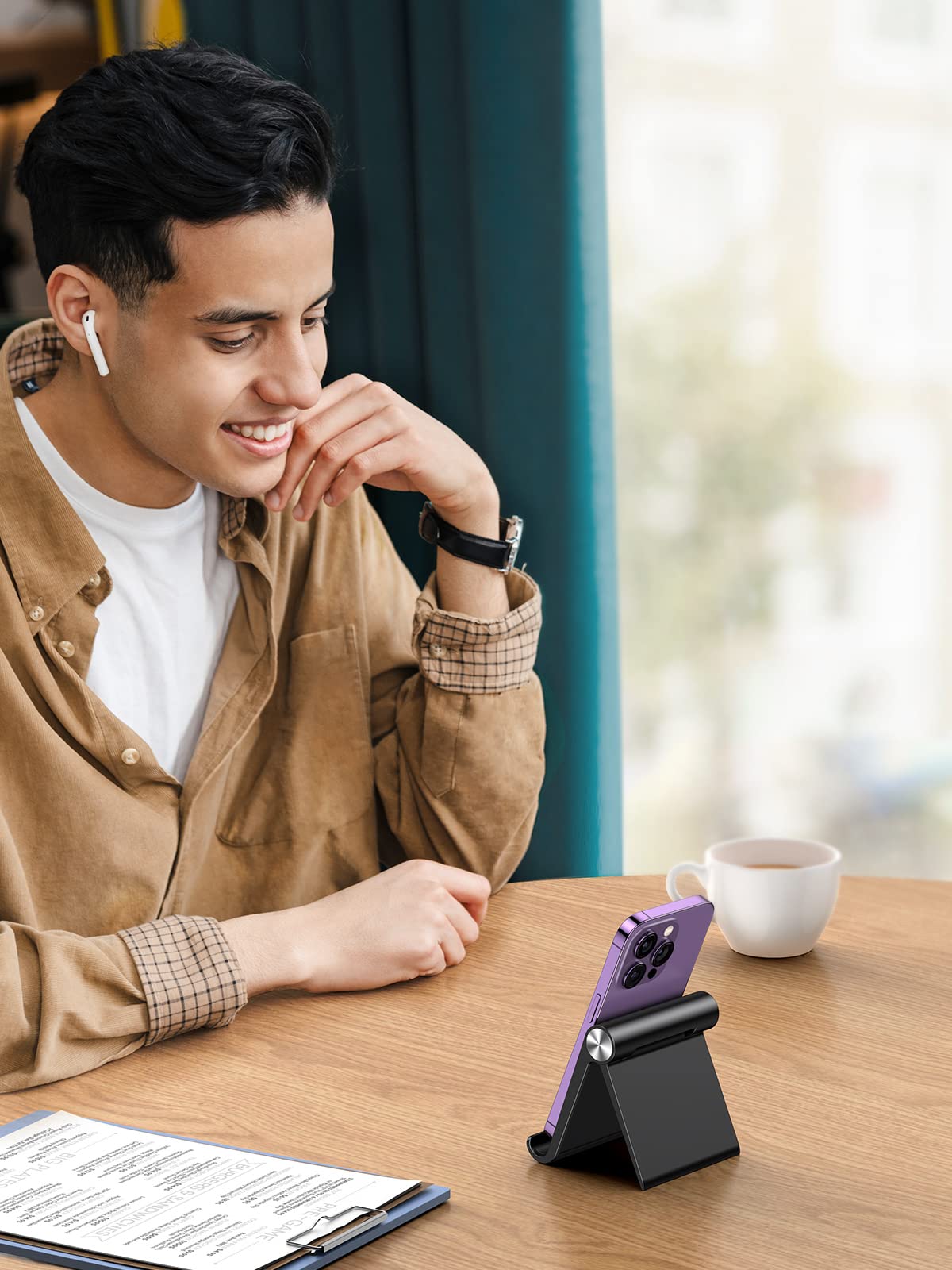 Ugreen Cell Phone Stand Holder For Desk Adjustable Compatible With Iphone 13 12 Pro Max 11 Se Xs Xr 8 Plus 6 7 Galaxy Note20 S20