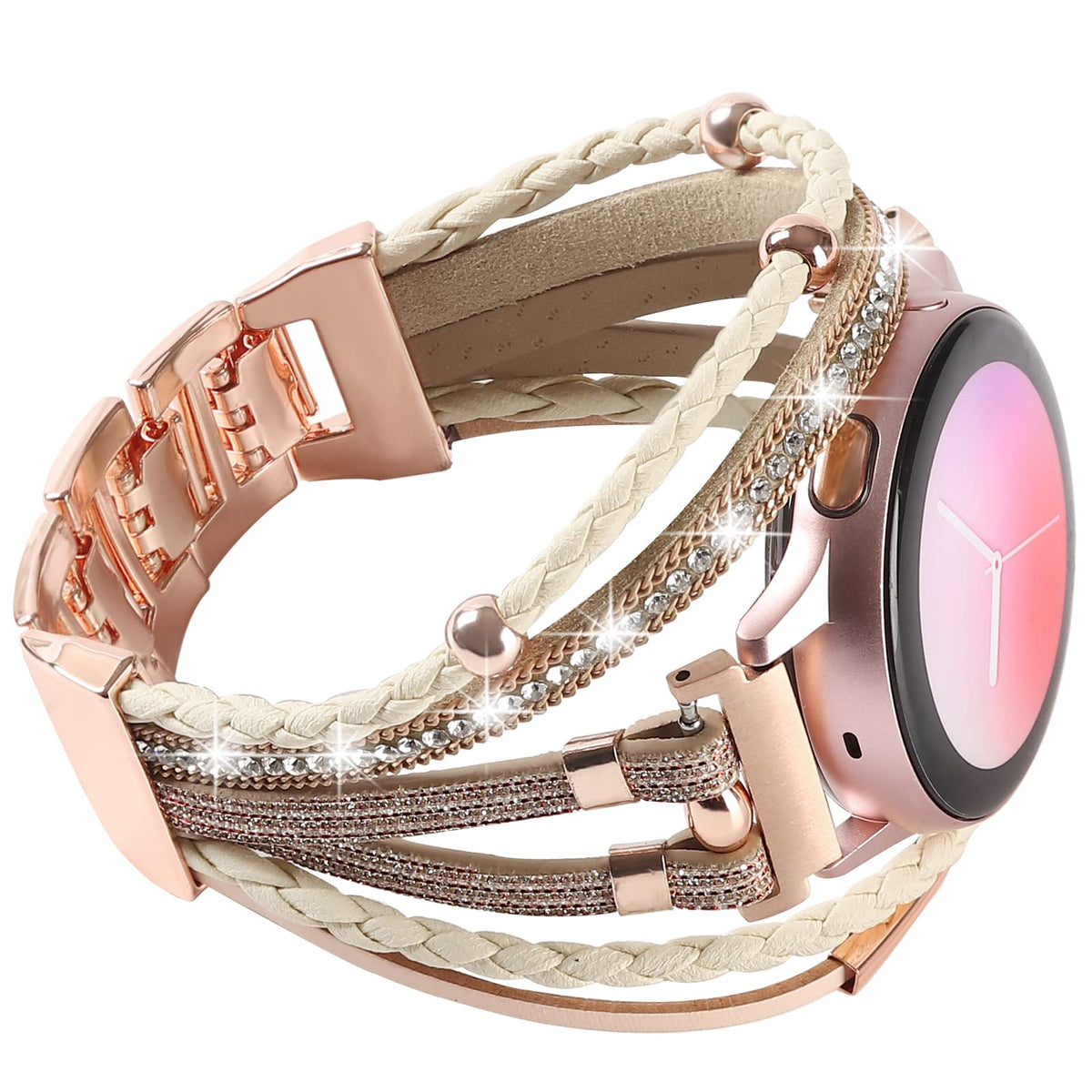 Posh Leather Bands For Samsung Galaxy Watch 5/Watch 6/Galaxy Watch 4 Band 40Mm 44Mm/Galaxy Watch 5 Pro Band/Watch 4/ Watch 6 Cla