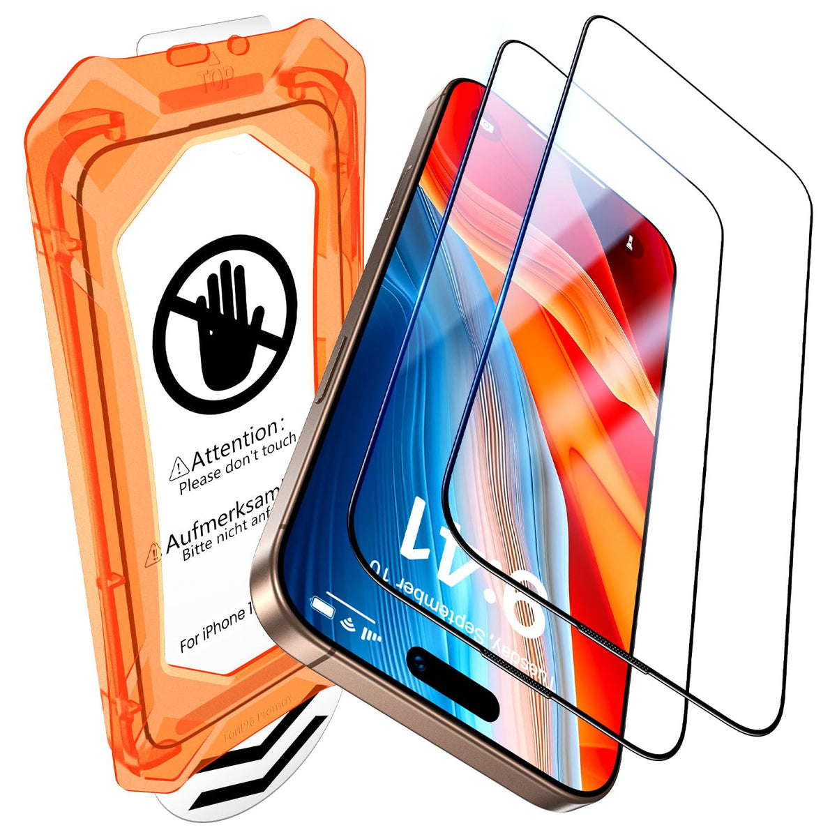 Uniqueme For Iphone 16 Pro Max Screen Protector, [Military Grade Shatterproof & 9H+ Hardness] Screen Protector 16 Pro Max Temper