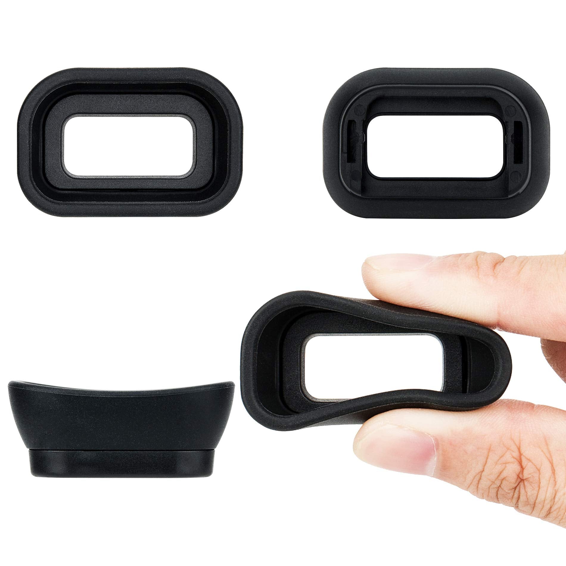 Jjc Kiwifotos Ergonomic Long Camera Eye Cup For A6600 A6500 A6400, A6600 Eyecup, A6500 Eyecup, A6400 Eyecup, A6600 Eye Piece, Vi