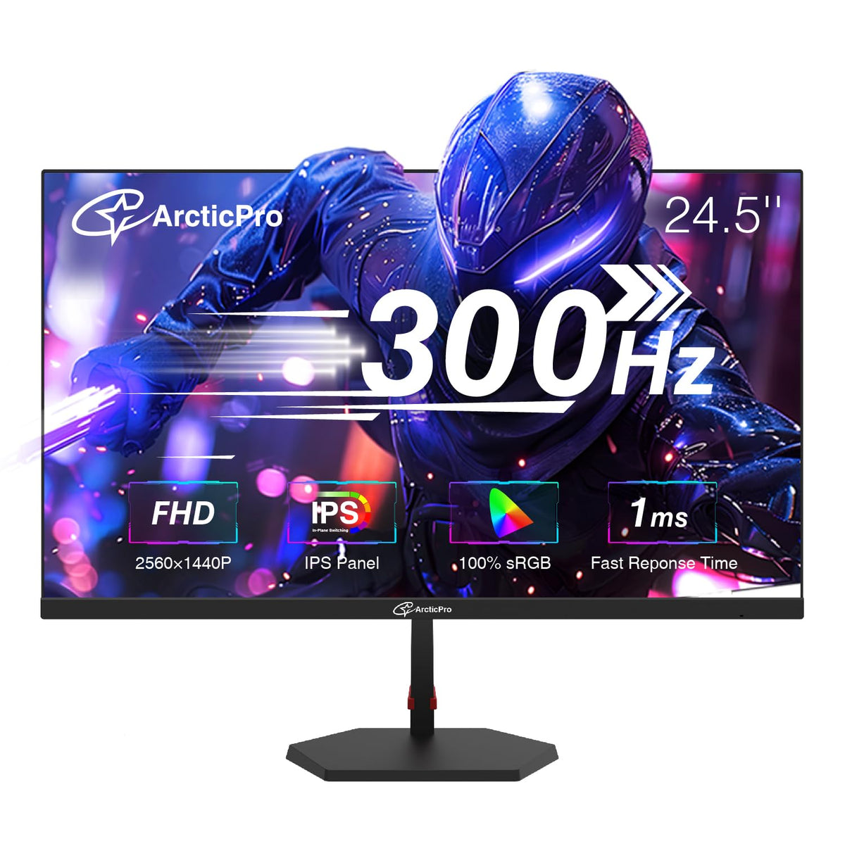 ArcticPro 24.5 inch 300Hz 240Hz Gaming Monitor, FHD 1080p, 1ms, PC Mon ...