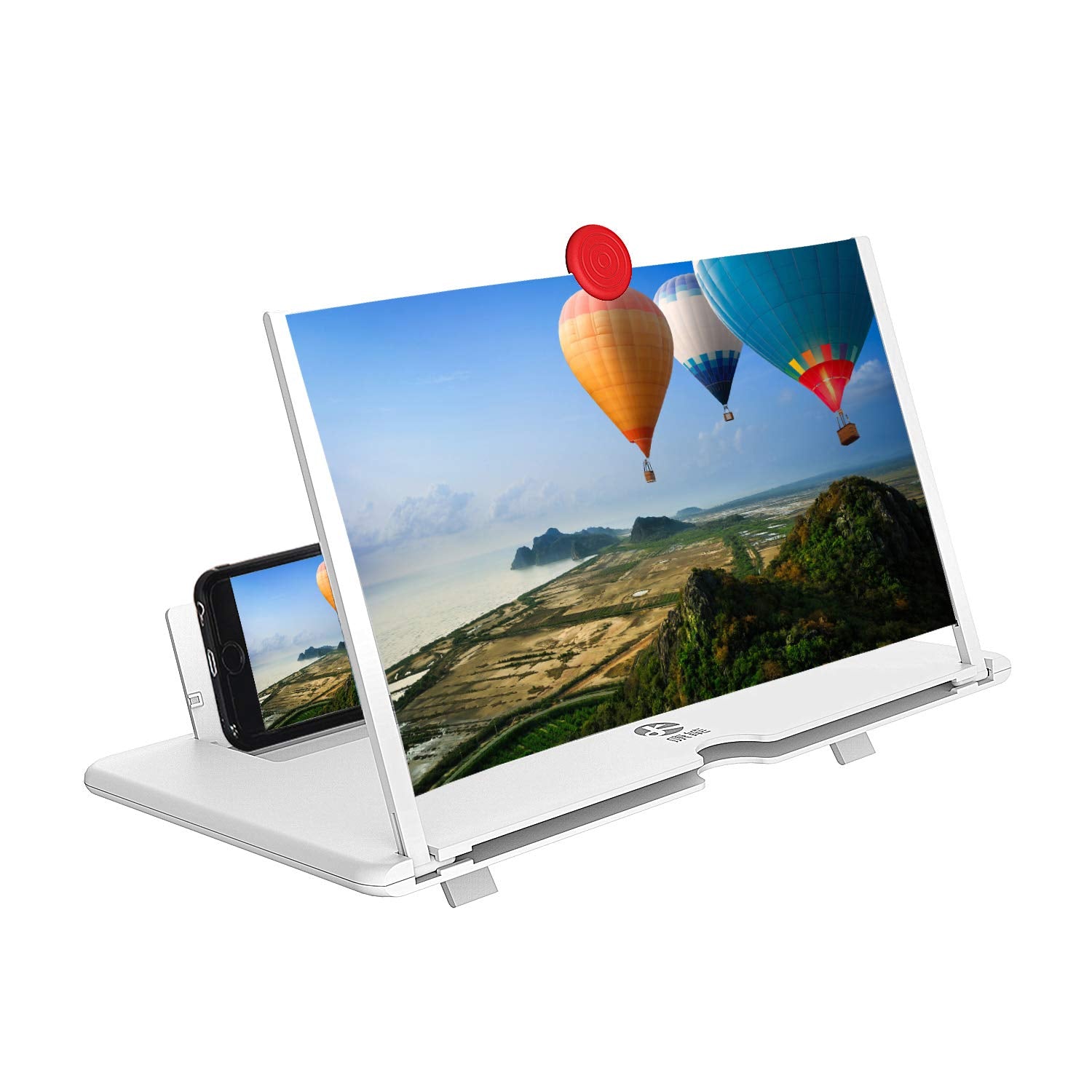 12 Screen Magnifier,Cell Phone 3D Hd Movie Video Amplifier With Foldable Holder Stand For Iphone X/8/8 Plus/7/7 Plus/6/6S/6 Plus