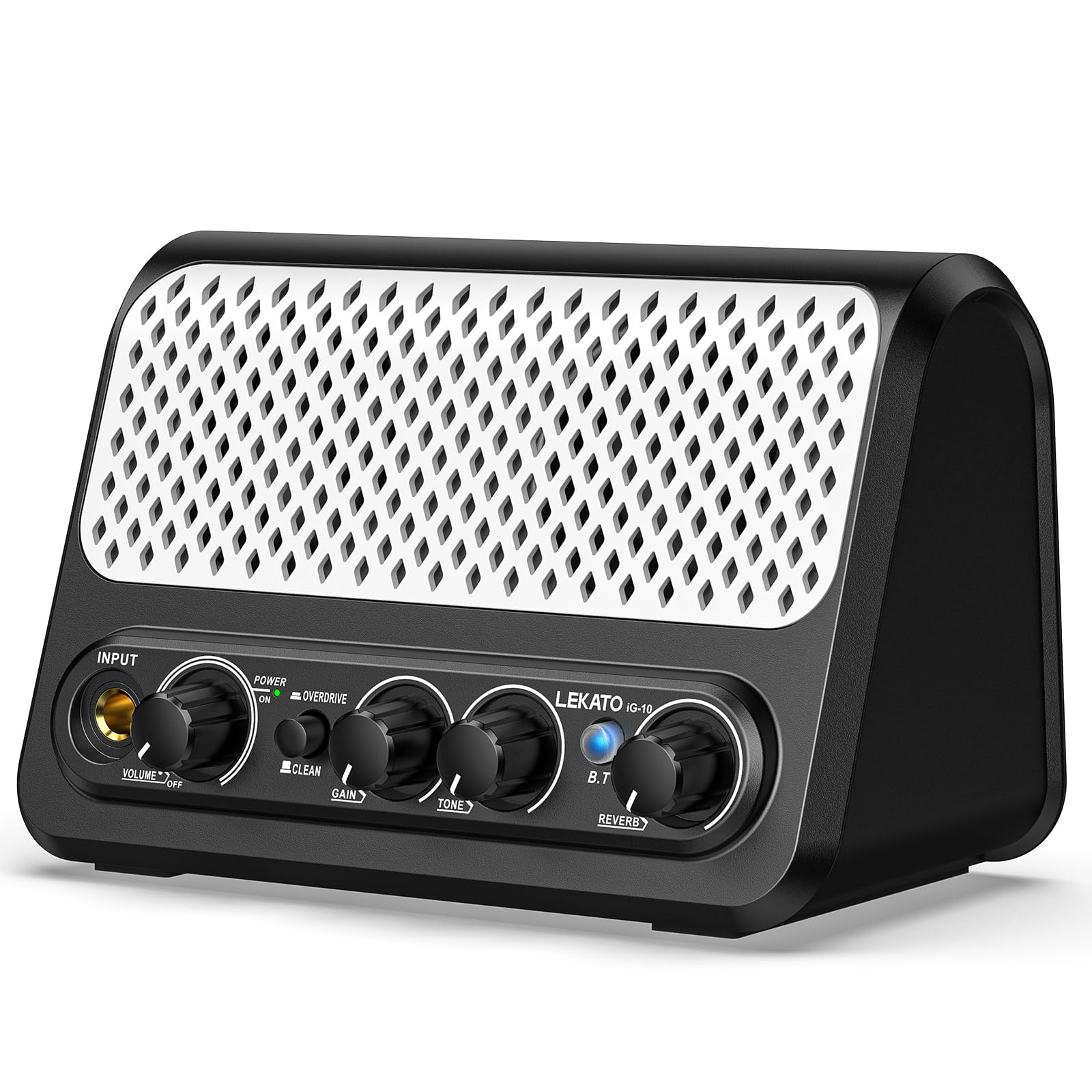 Mini Guitar Amp,LEKATO 10W Portable Electric Guitar Amplifier with Clean & Overdrive Channel,Reverb,Bluetooth Small Guitar Amp f